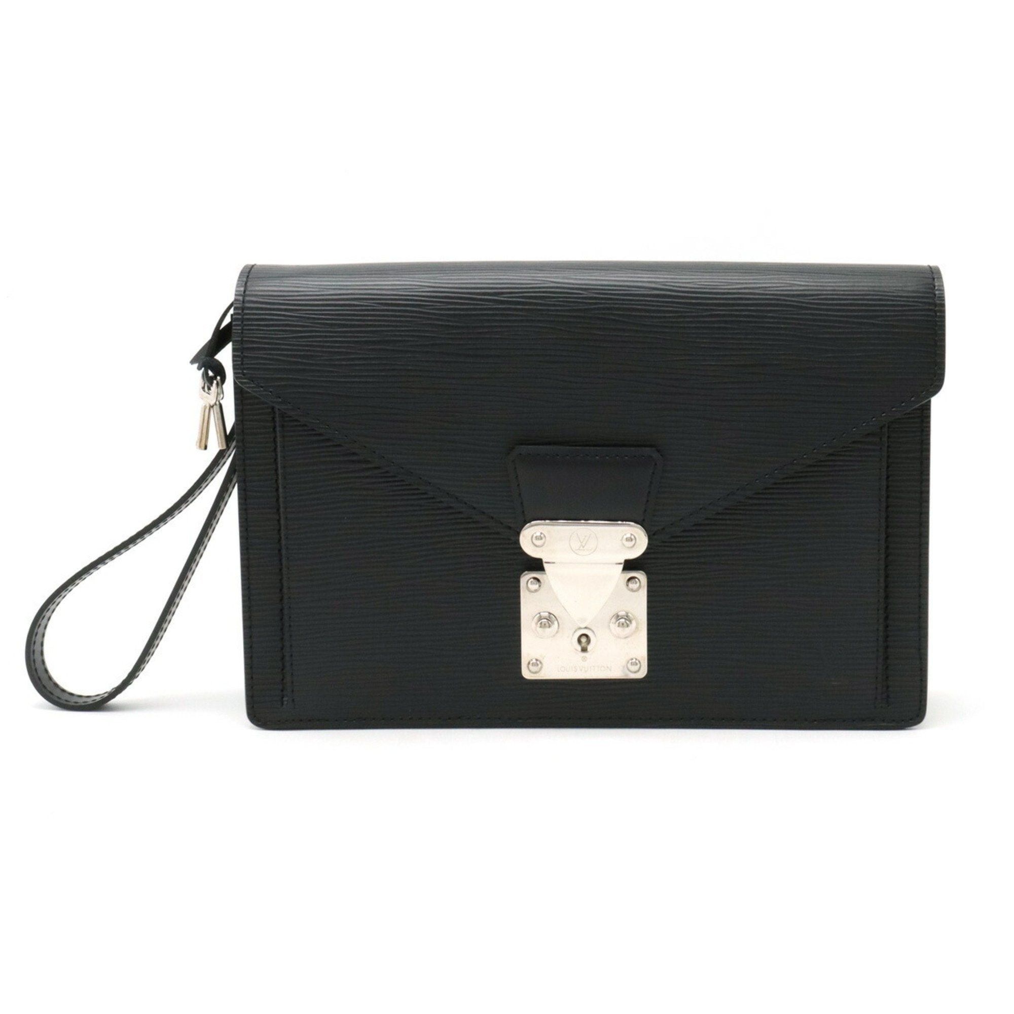image of Louis Vuitton Epi Pochette Serie Dragonne Second Bag Noir Black Non-Sticky M52762, Women's
