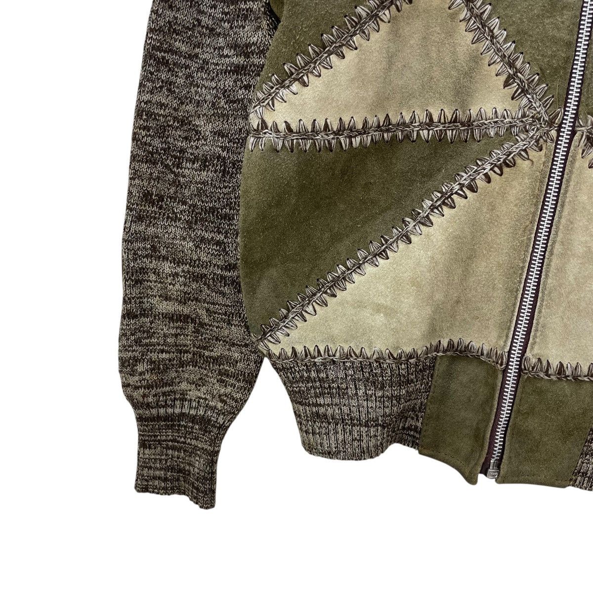 Leather 💥80s suede Cow Hide Leather Pachtwork Size S / US 4 / IT 40 - 5 Thumbnail