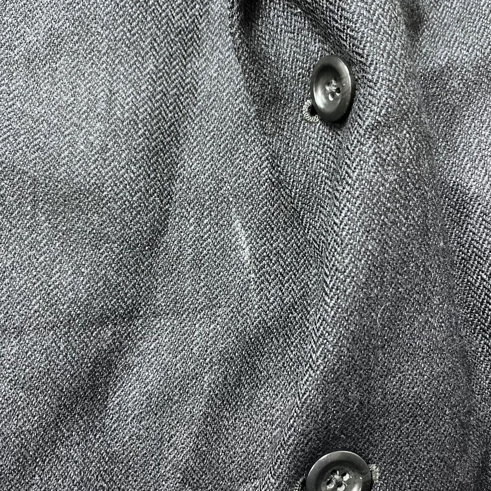 Pronto Uomo Pronto Uomo Blazer Mens Gray Herringbone 100% Lambswool Jacket Sport Coat 2 Piece Regular Notch Lapel Three-Button Front Navy? Size 40R - 4 Thumbnail