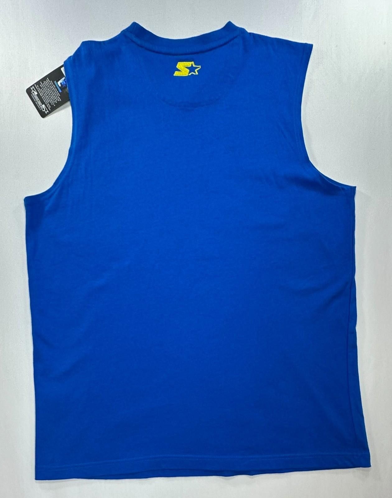 Starter Starter Logo Embroidered Sleeveless T-Shirt Blue Mens M Size US M / EU 48-50 / 2 - 2 Thumbnail