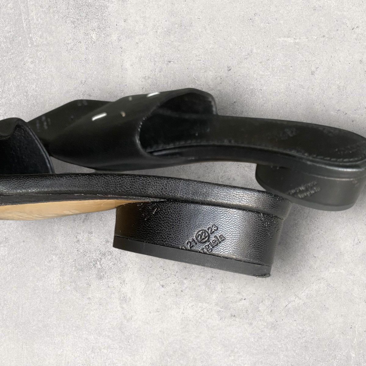 Maison Margiela Margiela Black Leather Sandal With Stitching Size US 8 / IT 38 - 5 Thumbnail
