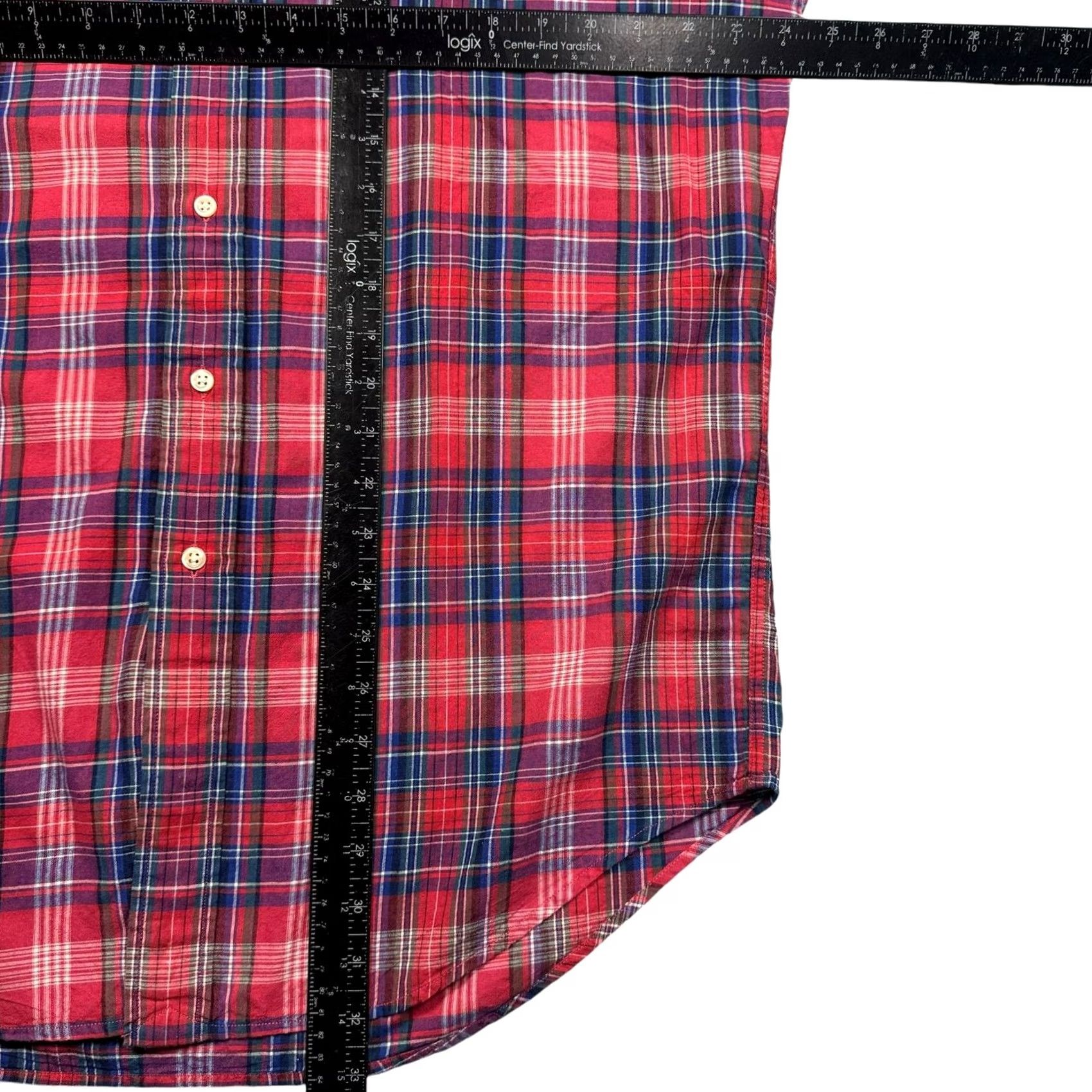 Ralph Lauren Ralph Lauren Shirt Men’s Medium Blake Cotton Short Sleeve Button-Down Pink Blue Size US M / EU 48-50 / 2 - 6 Thumbnail