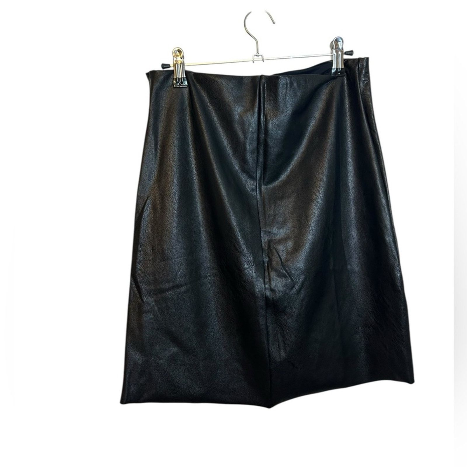 Commando Commando Black Faux Leather Mini Skirt Size 34" / US 12 / IT 48 - 2 Thumbnail