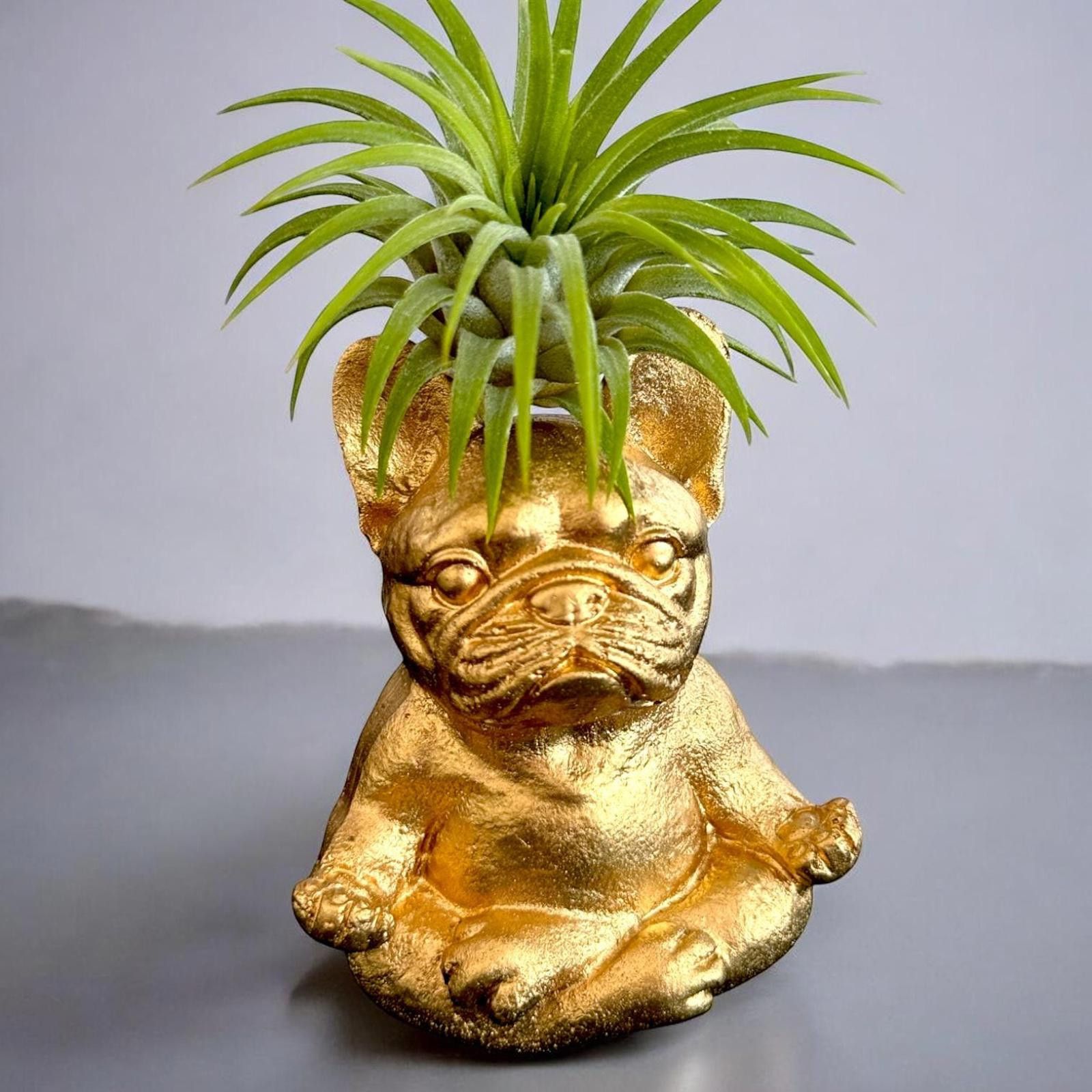 Other Zen Bulldog Air Planter, Meditating Dog Decor, Gift Figurine Size ONE SIZE - 4 Thumbnail