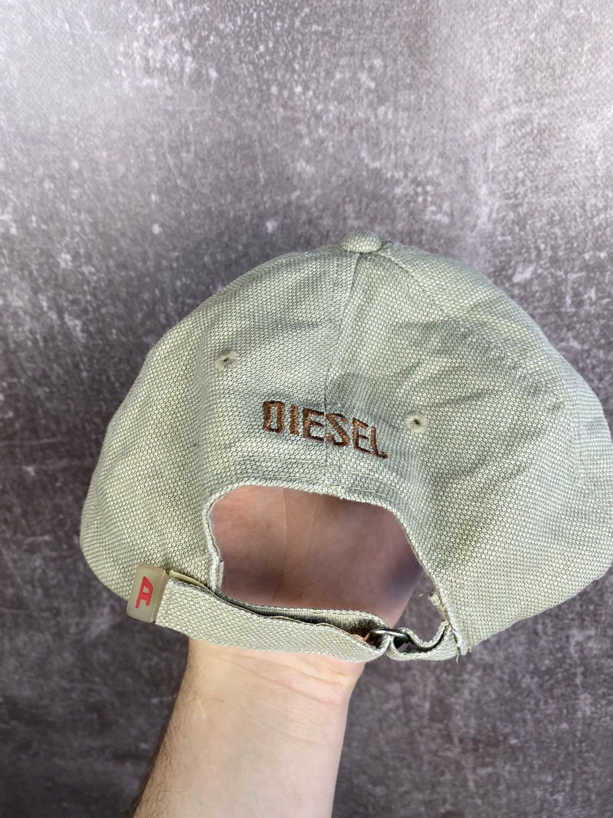 Diesel × Vintage Vintage Y2K Faded Distressed Diesel Denim Cap Hat Big Logo Size ONE SIZE - 5 Thumbnail