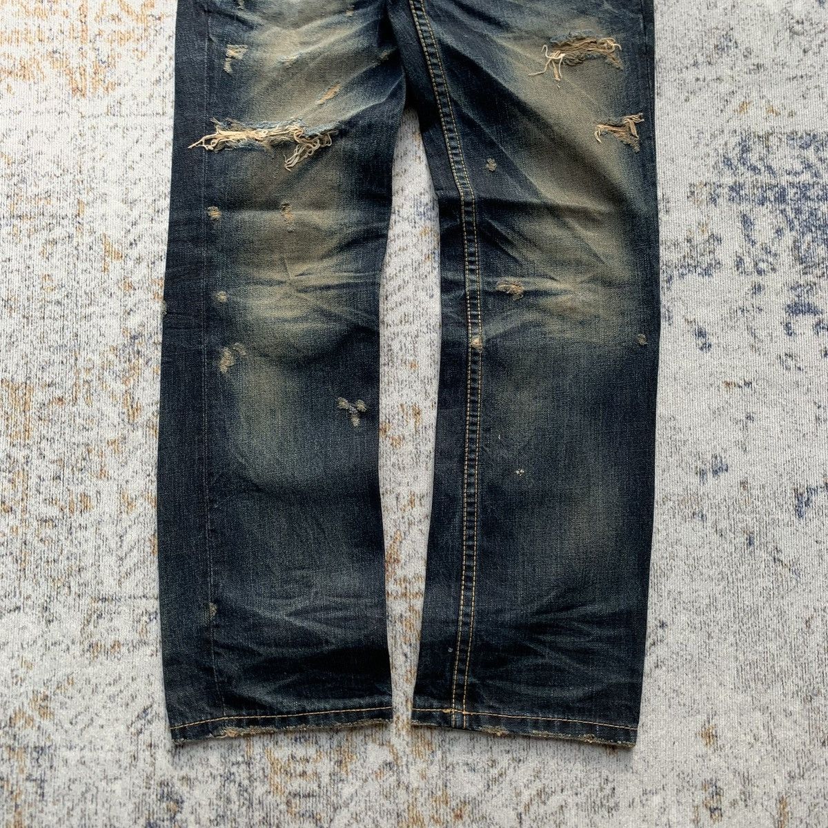 Japanese Brand Rare 2000s Lolita Mudwash Japanese Distressed Jeans Size US 30 / EU 46 - 4 Thumbnail