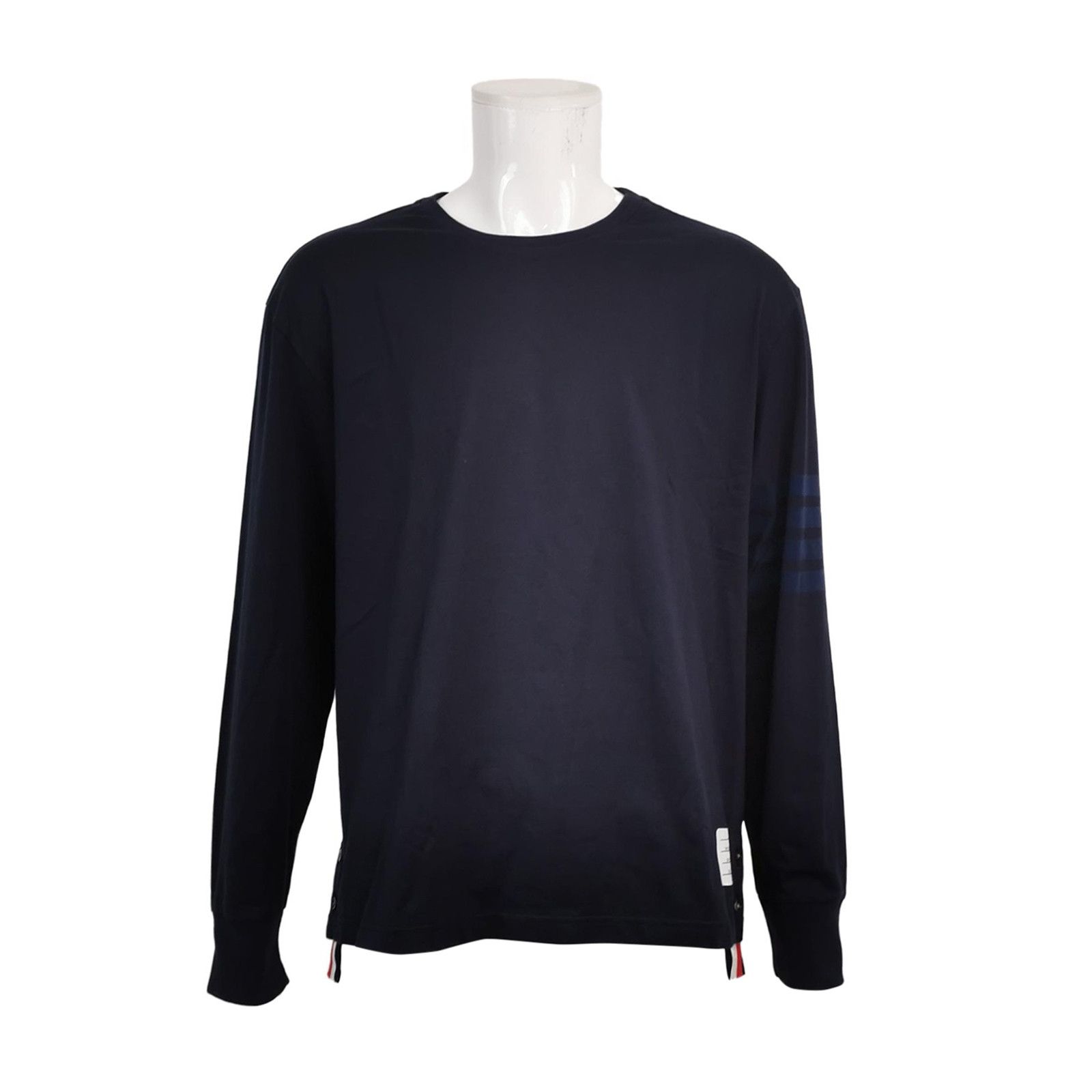 Thom Browne Thom Browne Cotton Striped Crewneck Long-Sleeve T-Shirt Size US XL / EU 56 / 4 - 1 Thumbnail