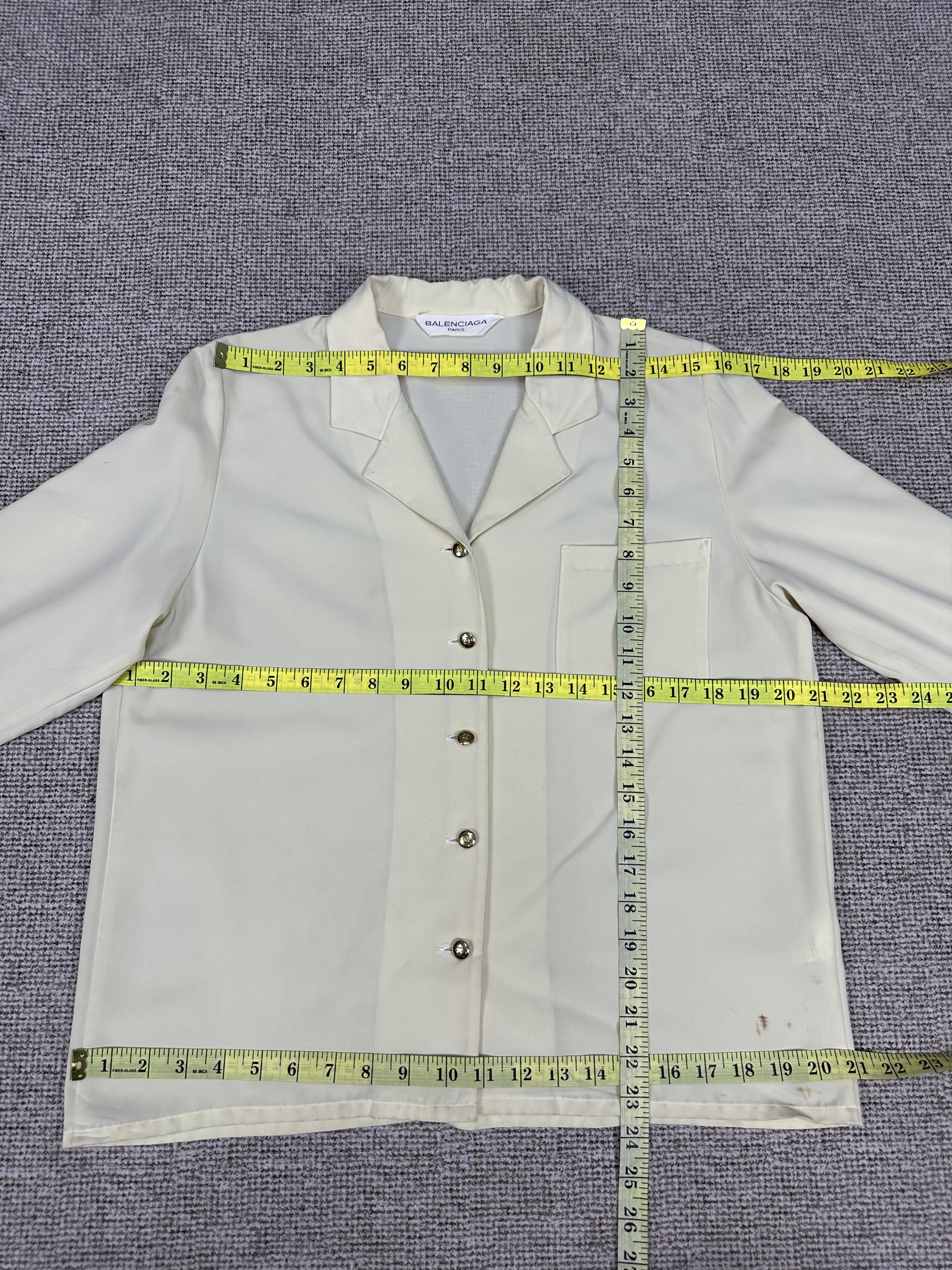 Balenciaga Vintage Balenciaga Polyster Button Shirt VT01 Size S / US 4 / IT 40 - 7 Thumbnail