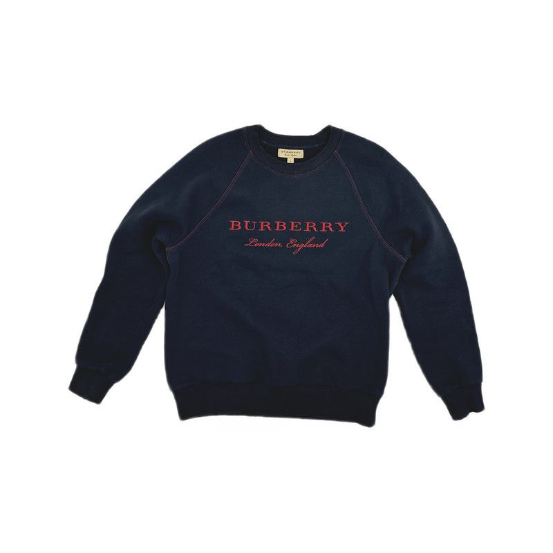 Burberry Burberry Embroidered Logo Crew Neck Sweatshirt 0079 Size US L / EU 52-54 / 3 - 1 Thumbnail
