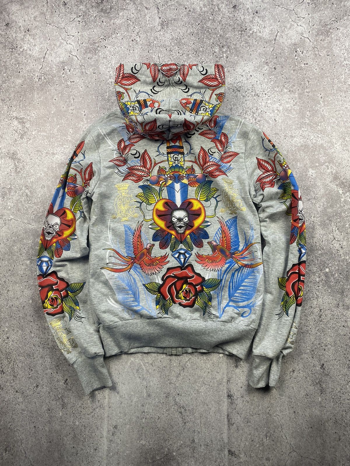 Christian Audigier × Ed Hardy × Vintage Christian Audigier by Ed Hardy zip Hoodie Stussy Evisu cross Size M / US 6-8 / IT 42-44 - 11 Thumbnail