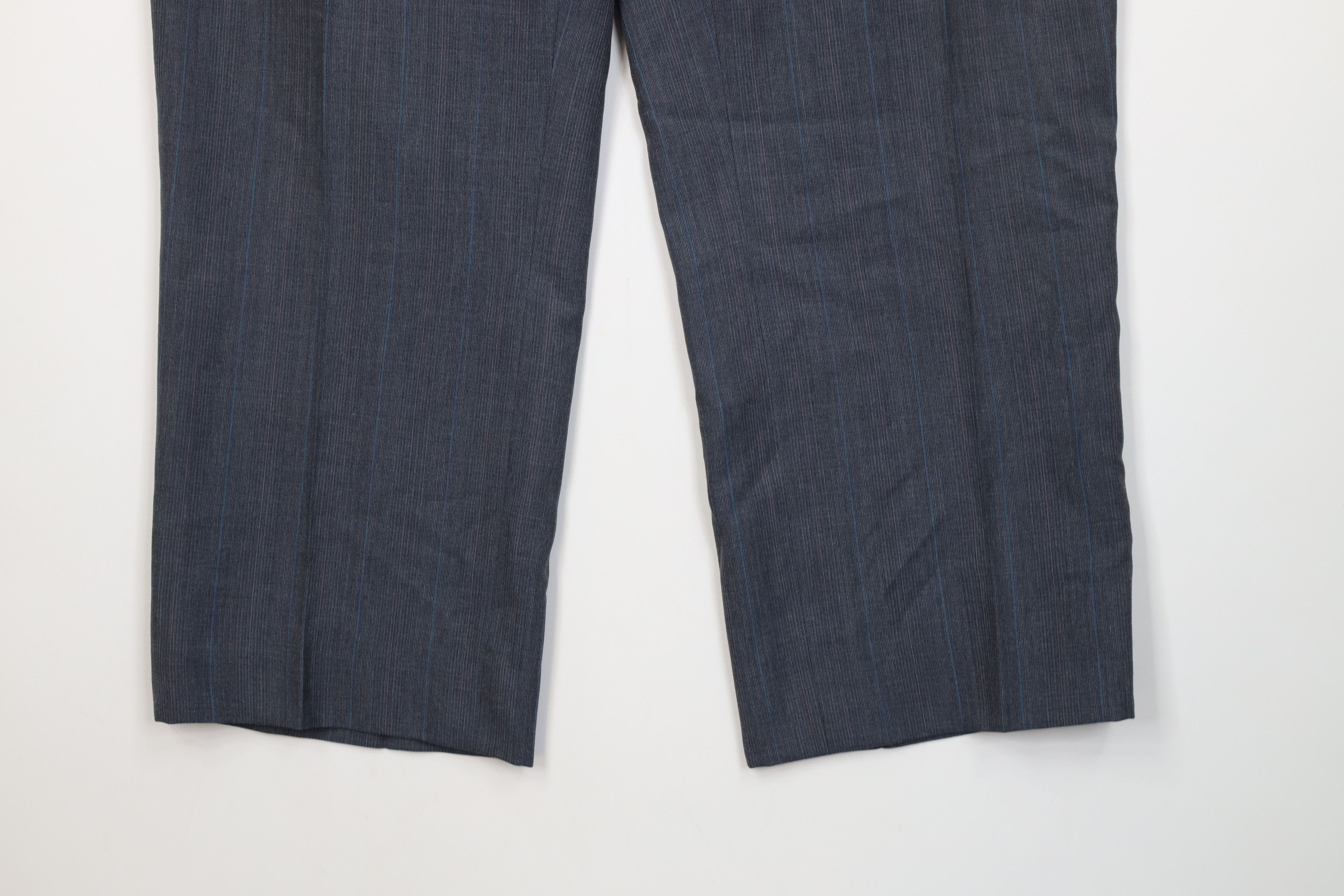 Vintage Vintage 70s Streetwear Blend Knit Wide Leg Chino Pants Plaid Size US 38 / EU 54 - 4 Thumbnail