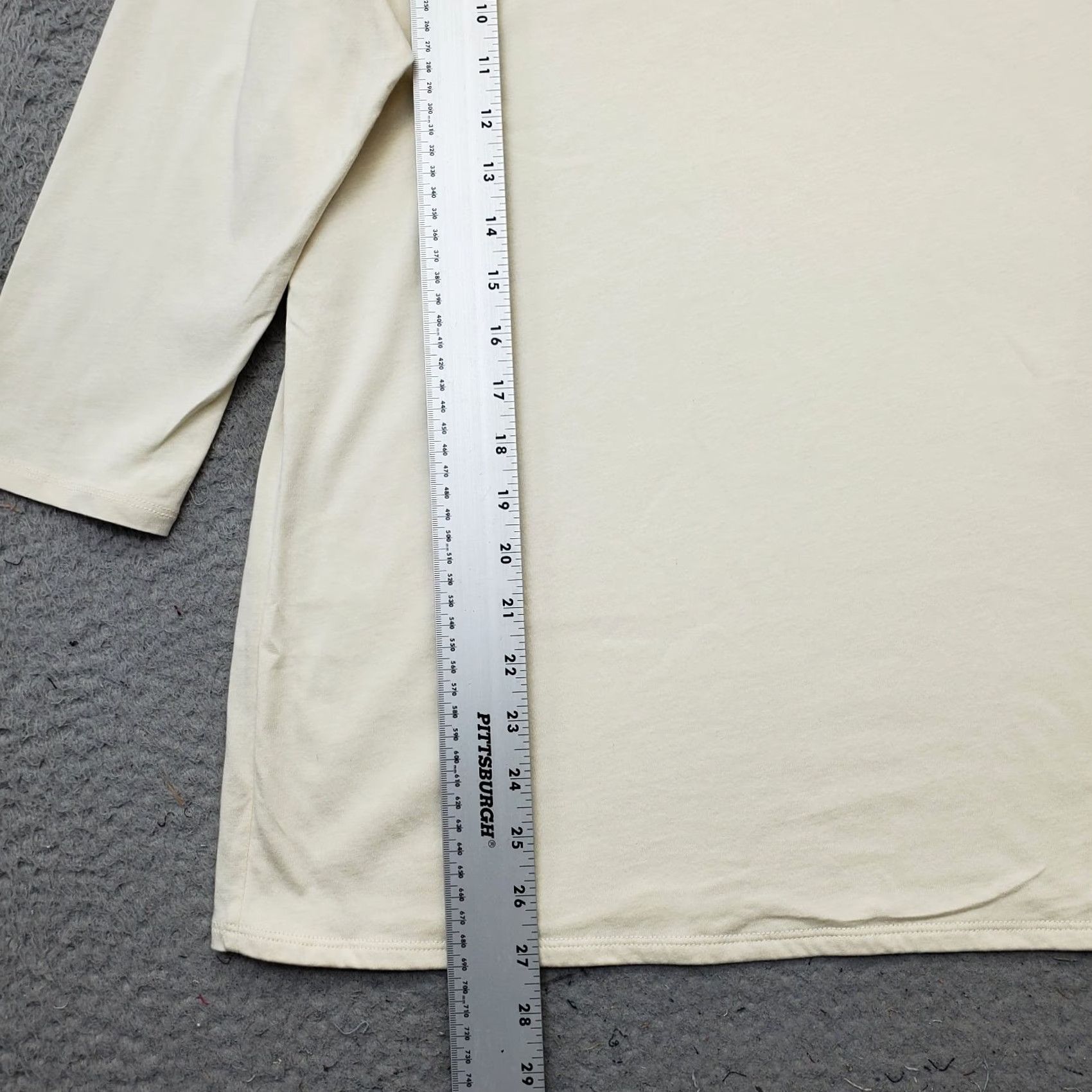 Vintage Dana Buchman Blouse Women XL Cream Long Sleeve Pullover Top Round Neck Casual Size XL / US 12-14 / IT 48-50 - 3 Thumbnail