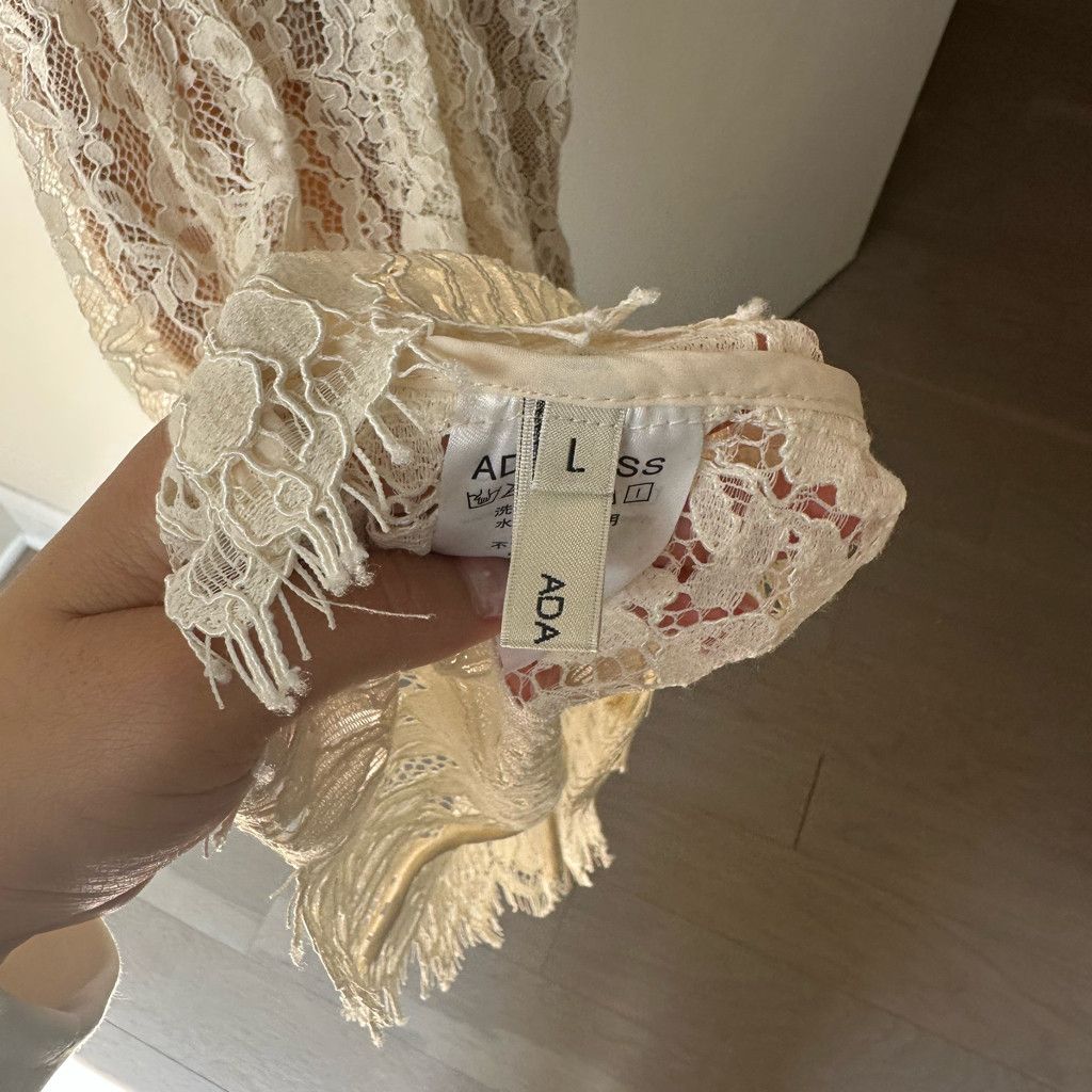 Zara White Lace Midi Dress Romantic & Feminine Size S / US 4 / IT 40 - 9 Thumbnail
