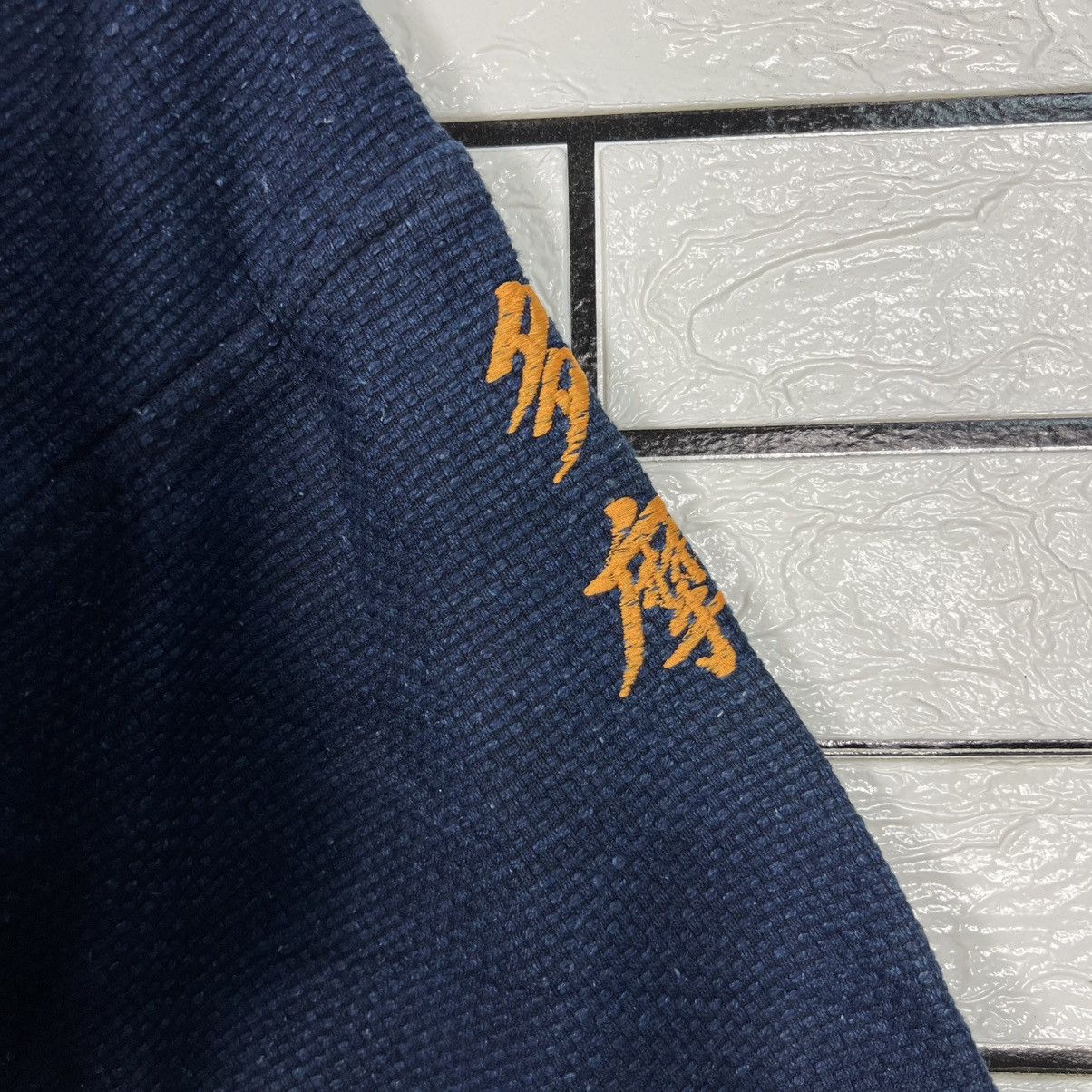 Vintage Japan Indigo Blue Sashiko Thick Weave Kimono #4147-C189 Size US L / EU 52-54 / 3 - 5 Thumbnail