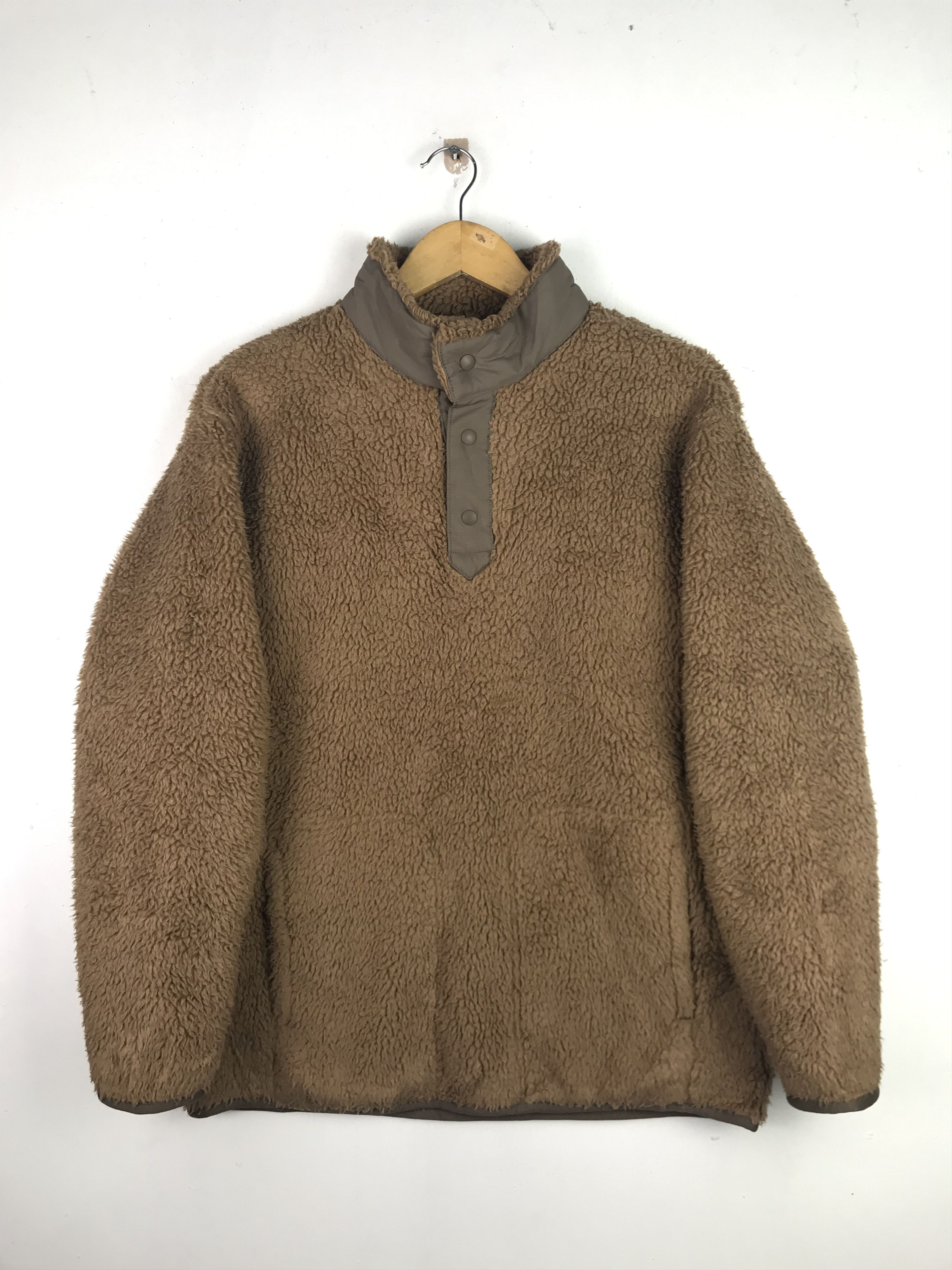 Japanese Brand × Uniqlo × White Mountaineering Rare Design Uniqlo White Mountaineering Half Button Fleece Size US S / EU 44-46 / 1 - 1 Thumbnail