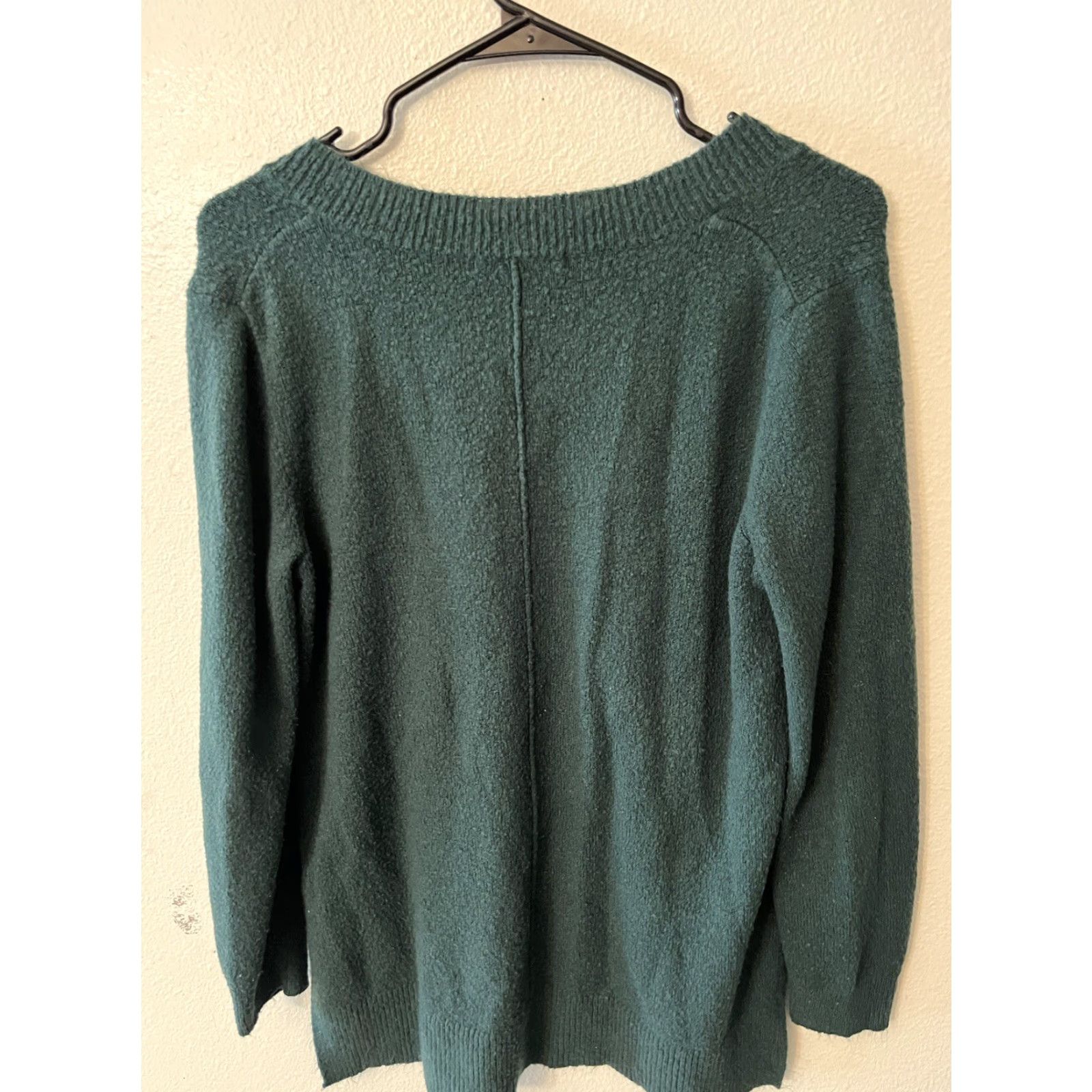 Vintage Cable Gauge Sweater Womens Size Medium Green Long Sleeve Tunic V Neck Size M / US 6-8 / IT 42-44 - 3 Thumbnail
