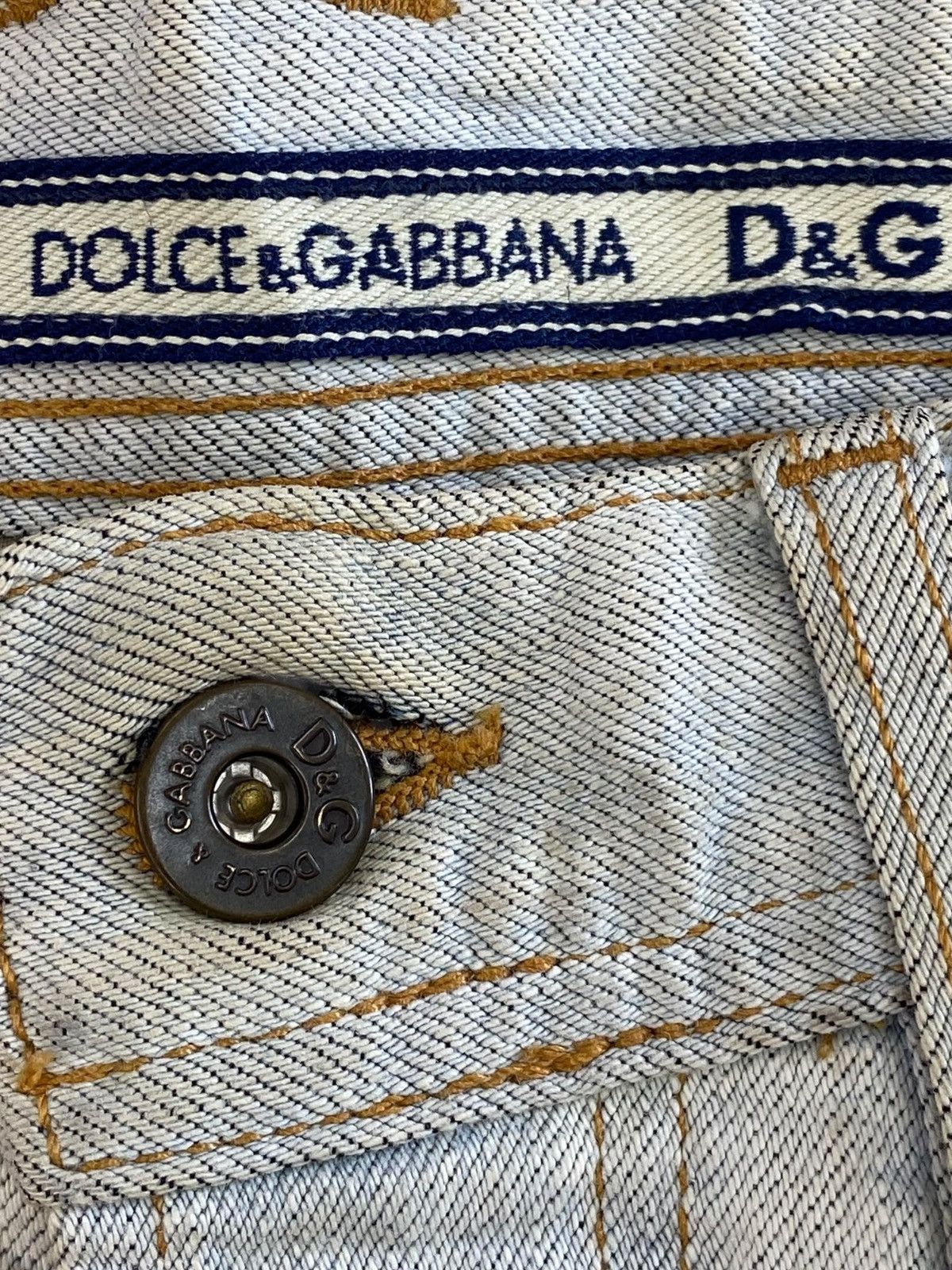 Dolce & Gabbana D&G Rusty Acid Blue Wash Style Cut Off Jeans Size US 30 / EU 46 - 9 Thumbnail