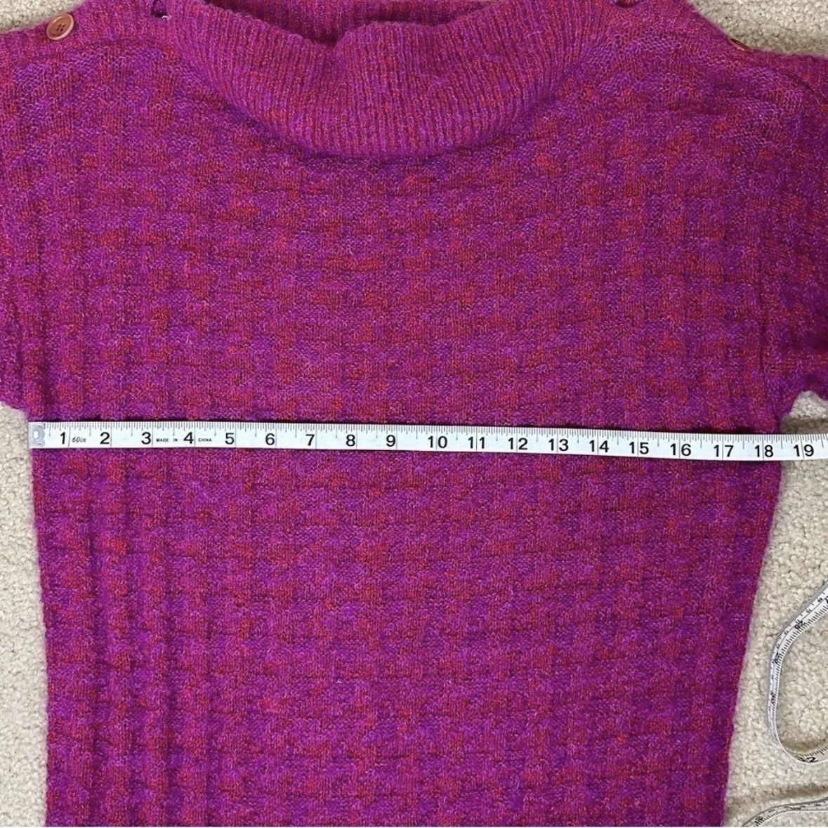 Missoni VINTAGE MISSONI Red and Pink Houndstooth Mohair Knit Dress Size S / US 4 / IT 40 - 10 Thumbnail