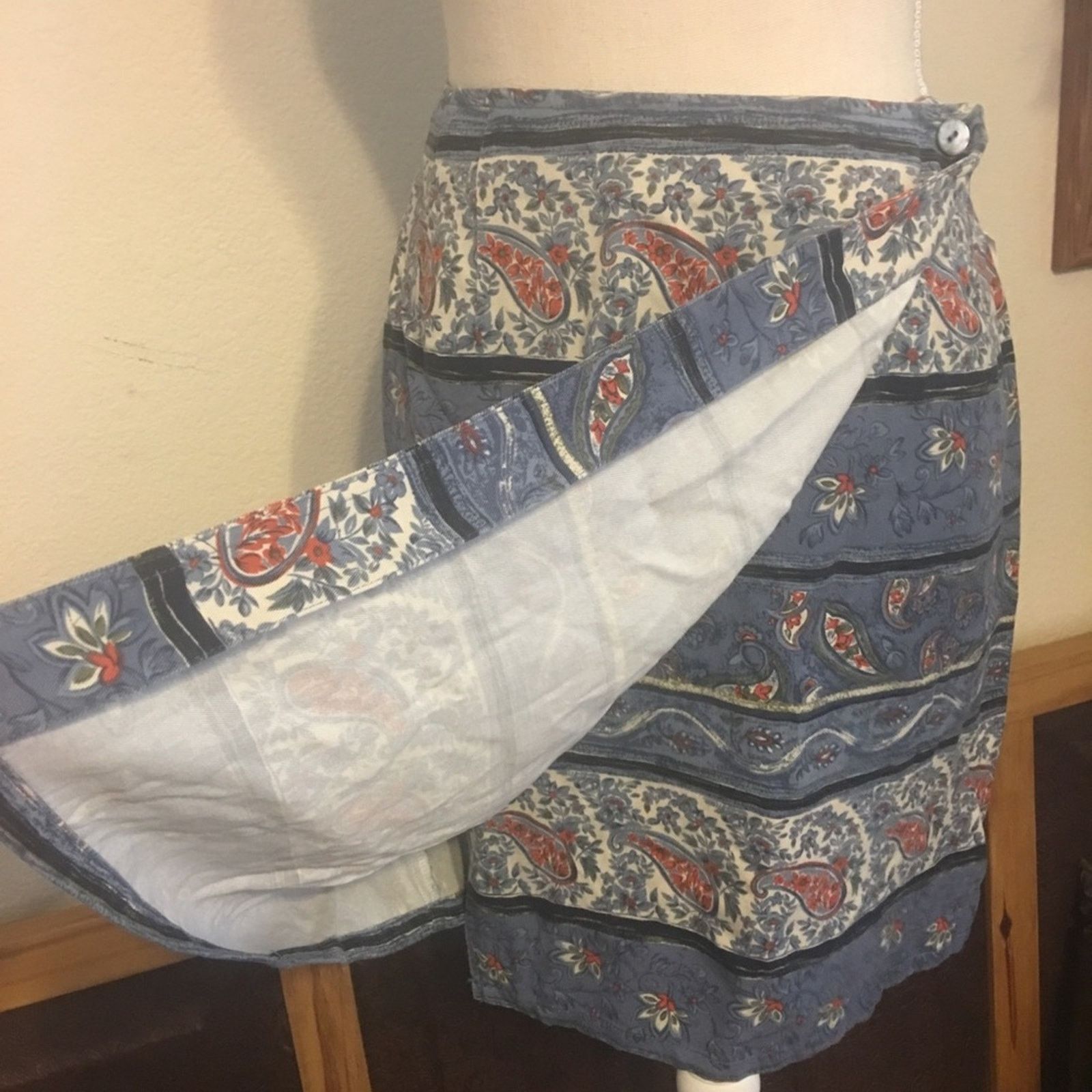 Other Charter Club paisley print wrap skirt NWT 12P Size 34" / US 12 / IT 48 - 3 Thumbnail
