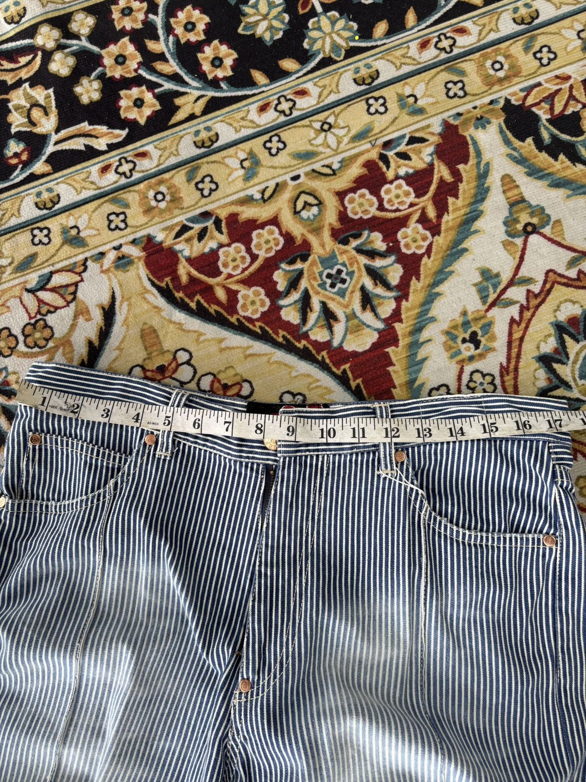 JNCO × Japanese Brand × Southpole Baggy Hickory Jeans Pnb Nation Wide Leg Denim Y2k Jnco Size US 34 / EU 50 - 20 Thumbnail