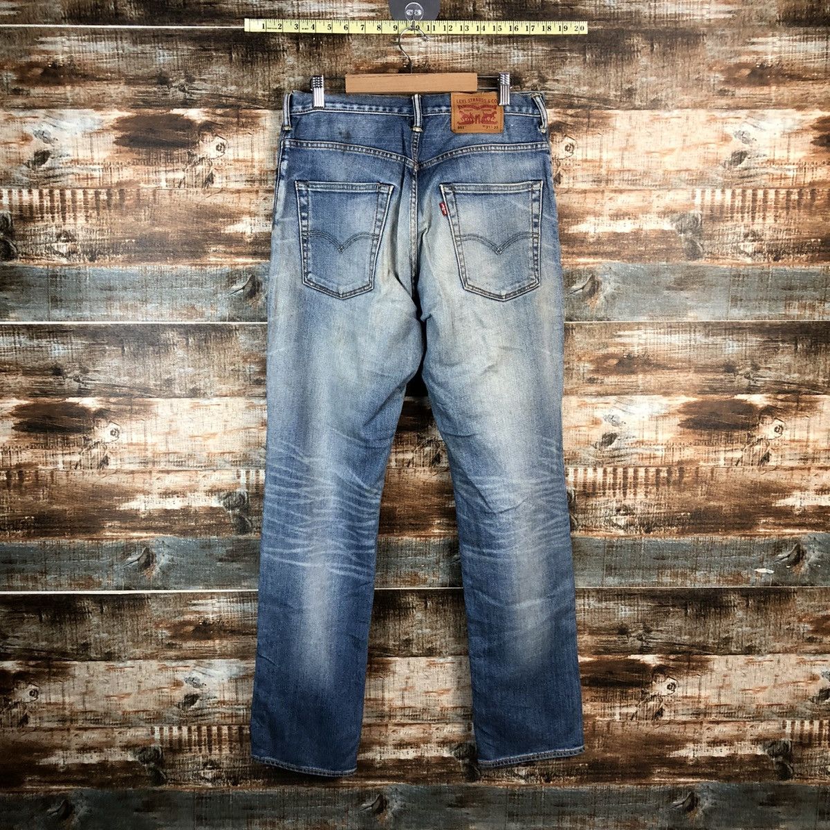Levi's DLL Levis 551 faded Blue jeans Denim Pants #C189 Size US 31 - 13 Thumbnail