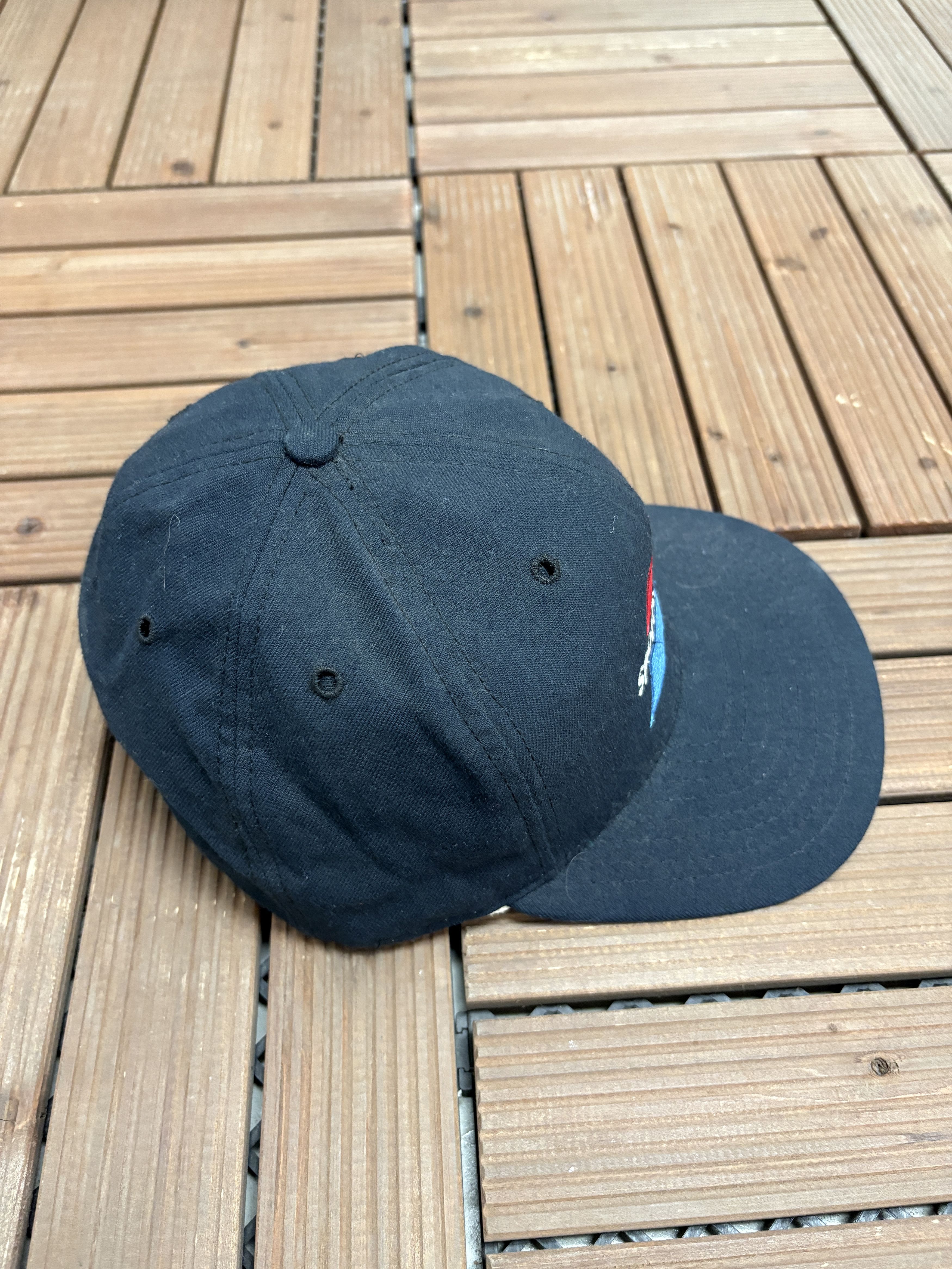 New Era Sports Channel Embroidered Vintage Blue Snap Back Hat Size ONE SIZE - 4 Thumbnail
