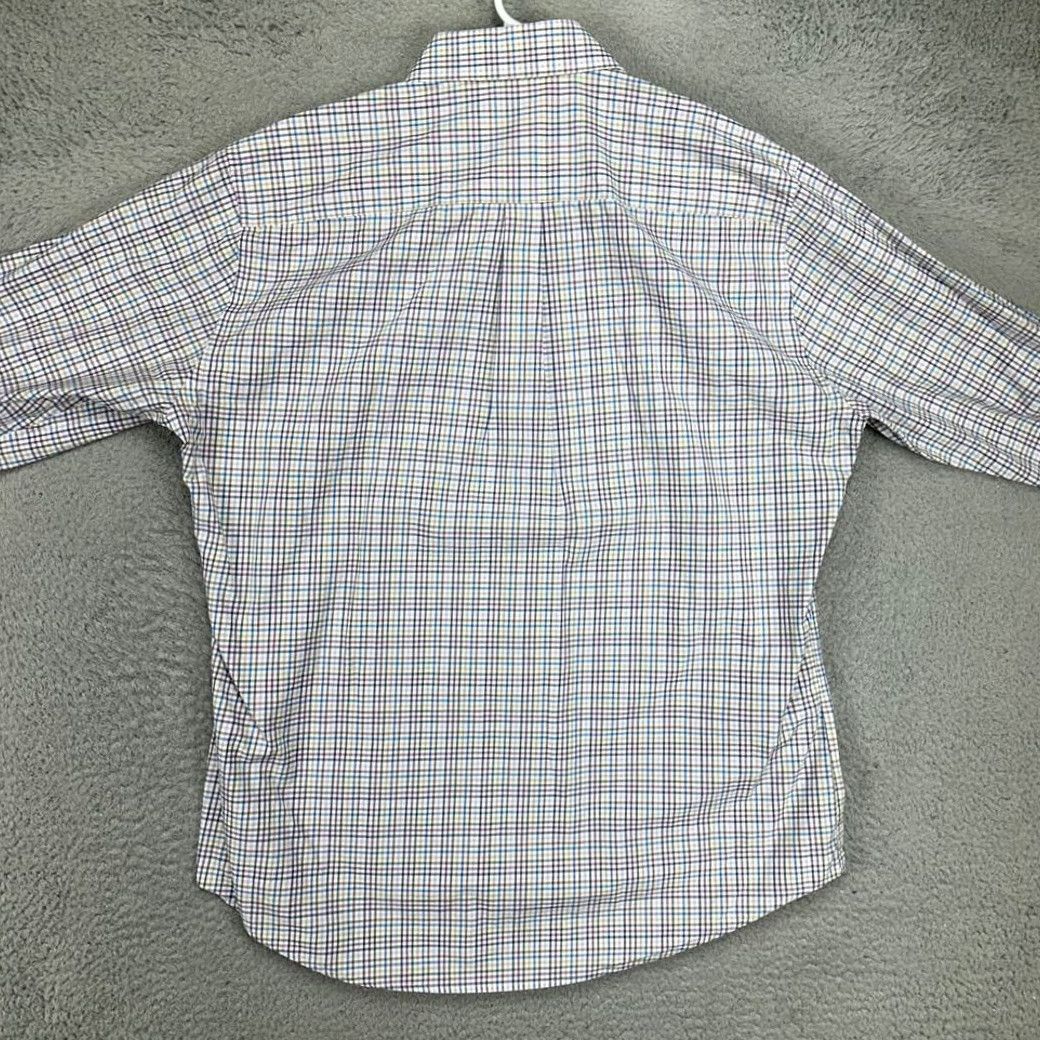 Peter Millar Peter Millar Button-Up Shirt Mens Large Multi Check Casual Long Sleeve Knit Cotton White Regular Fit Breathable Vintage? No Size US L / EU 52-54 / 3 - 3 Thumbnail