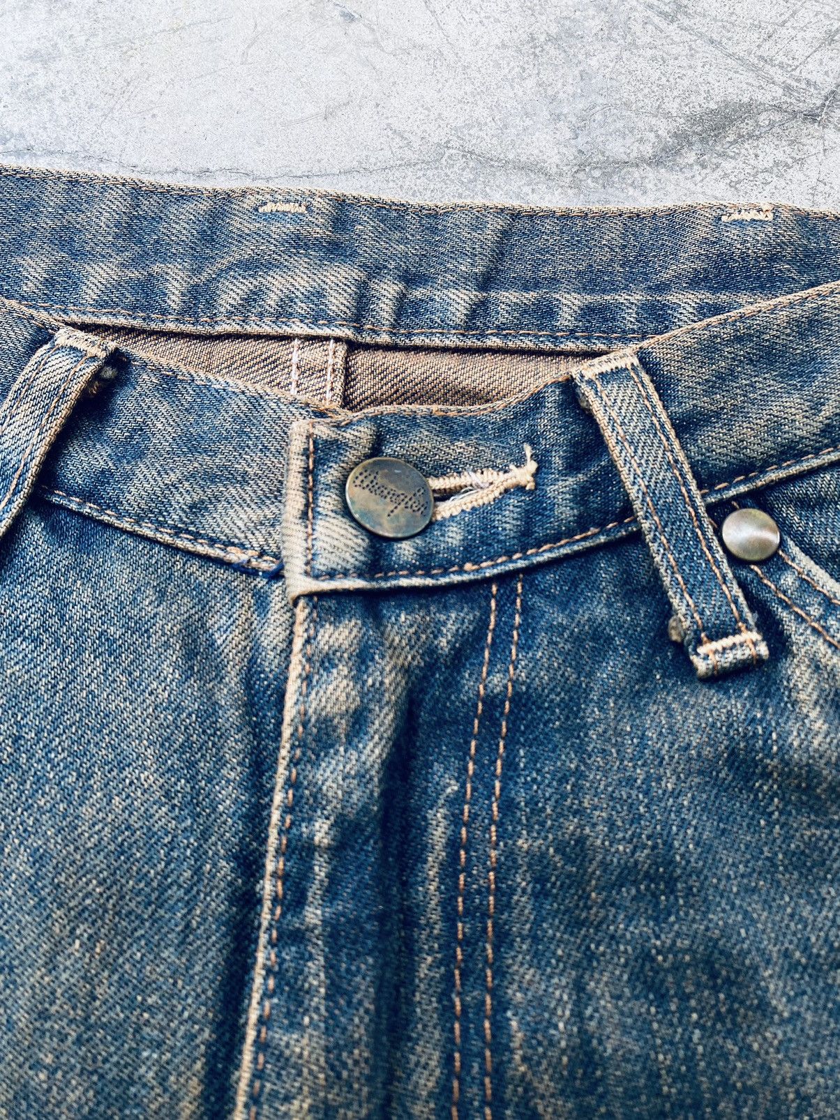Wrangler Vintage wrangler Rusty Selvedge Distressed Denim Pants Size US 29 - 10 Thumbnail