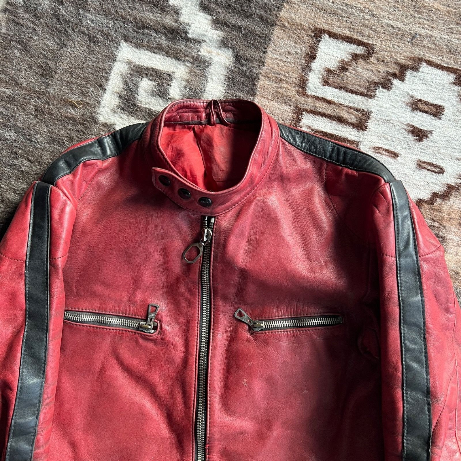 Genuine Leather Harro Vintage 70s Leather Motorcycle Jacket 9779AC Size US M / EU 48-50 / 2 - 4 Thumbnail