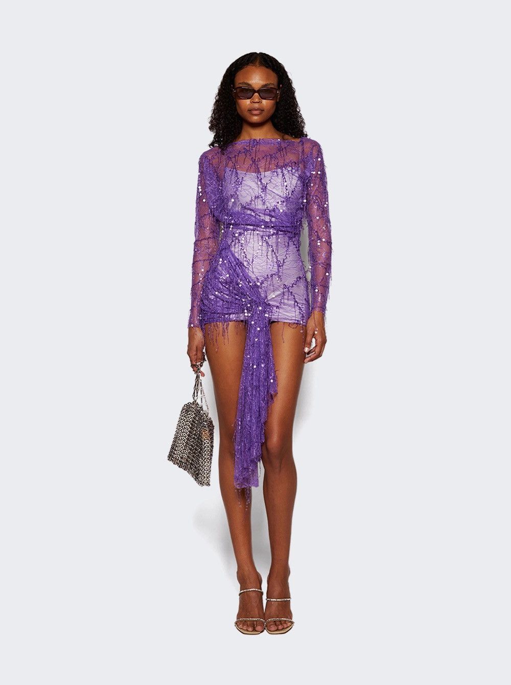 Christopher Esber Christopher Esber encased beaded lace mini dress purple S Size S / US 4 / IT 40 - 6 Thumbnail
