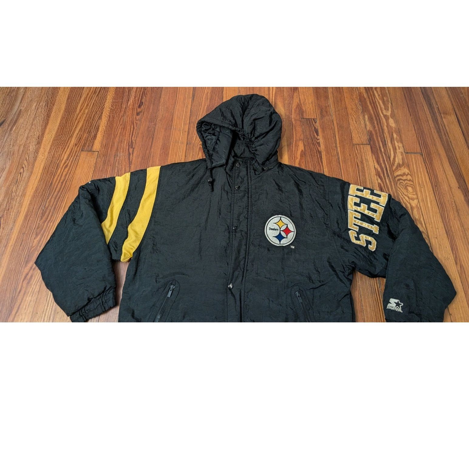 Starter VTG Starter Pittsburgh Steelers Mens Medium Puffer Jacket Size US M / EU 48-50 / 2 - 3 Thumbnail