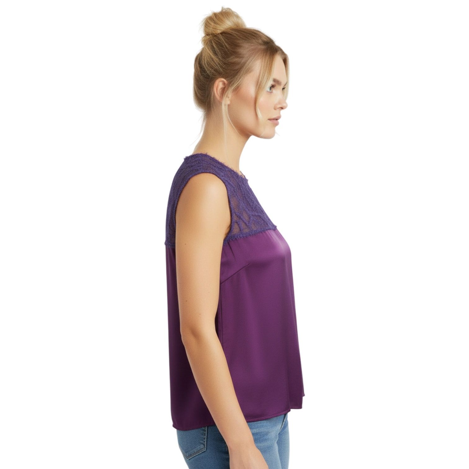 Bottega Veneta Bottega Veneta Purple Sleeveless Top, IT38/US2/XS Size XS / US 0-2 / IT 36-38 - 5 Thumbnail