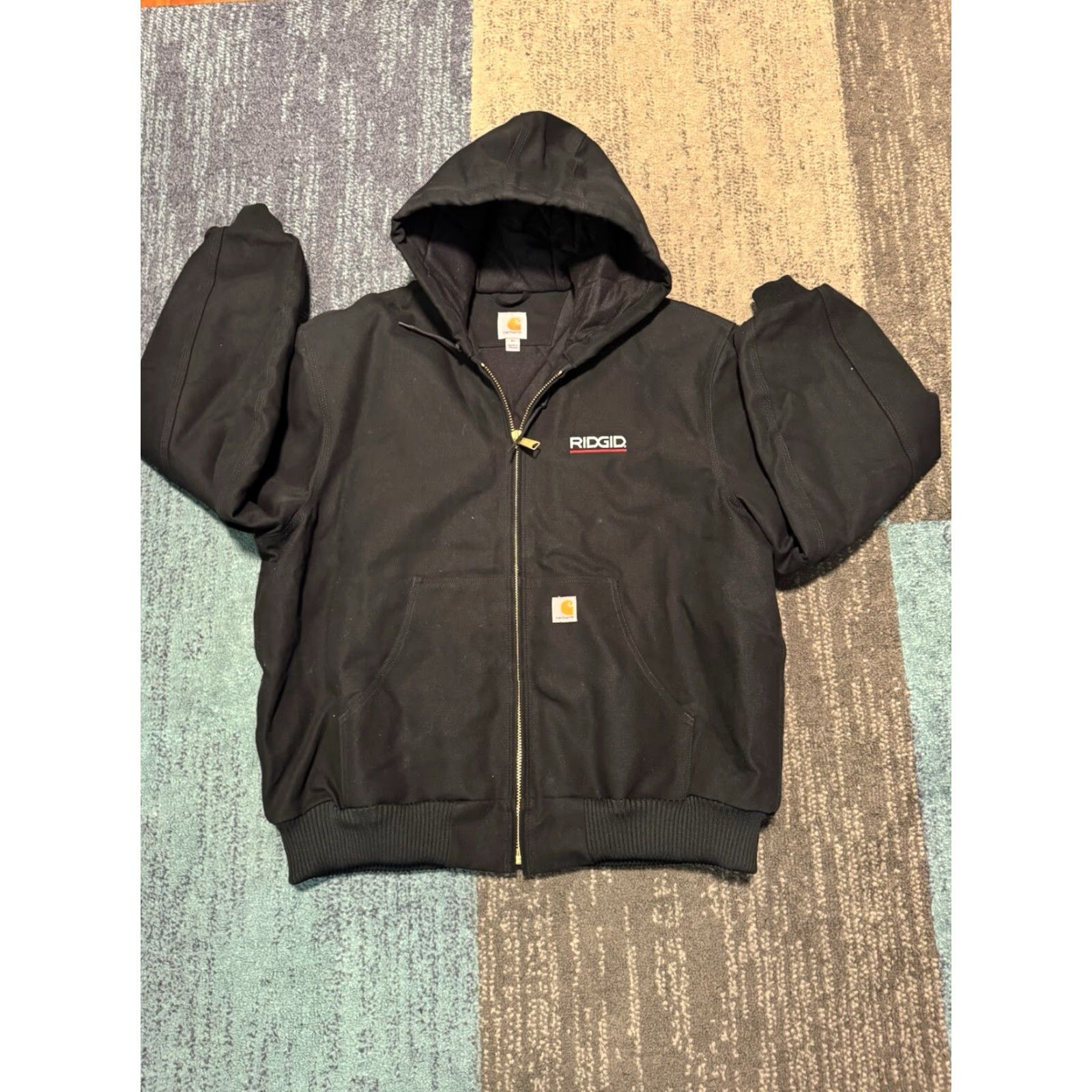 Carhartt Carhartt Jacket Mens XL Canvas Duck Quilted Lining 103940 Black RIGID Logo Size US XL / EU 56 / 4 - 2 Thumbnail