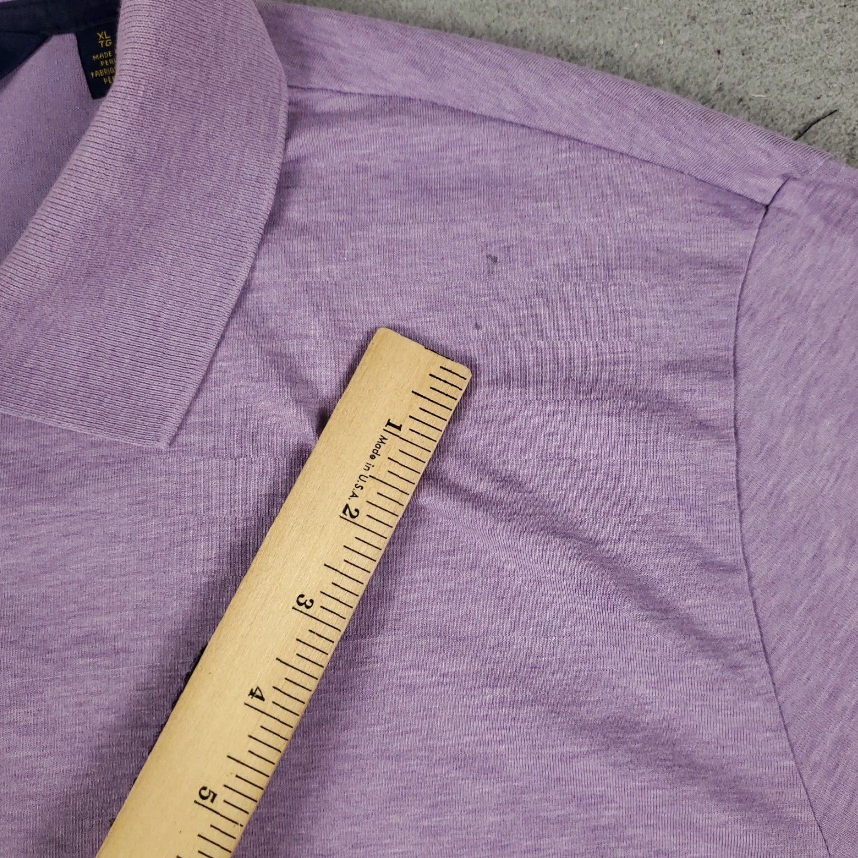 Ralph Lauren Ralph Lauren Polo Shirt Mens XL Purple Short Sleeve Casual Stain + Logo Button Collar Vintage No (adjusted per rules) Size US XL / EU 56 / 4 - 3 Thumbnail