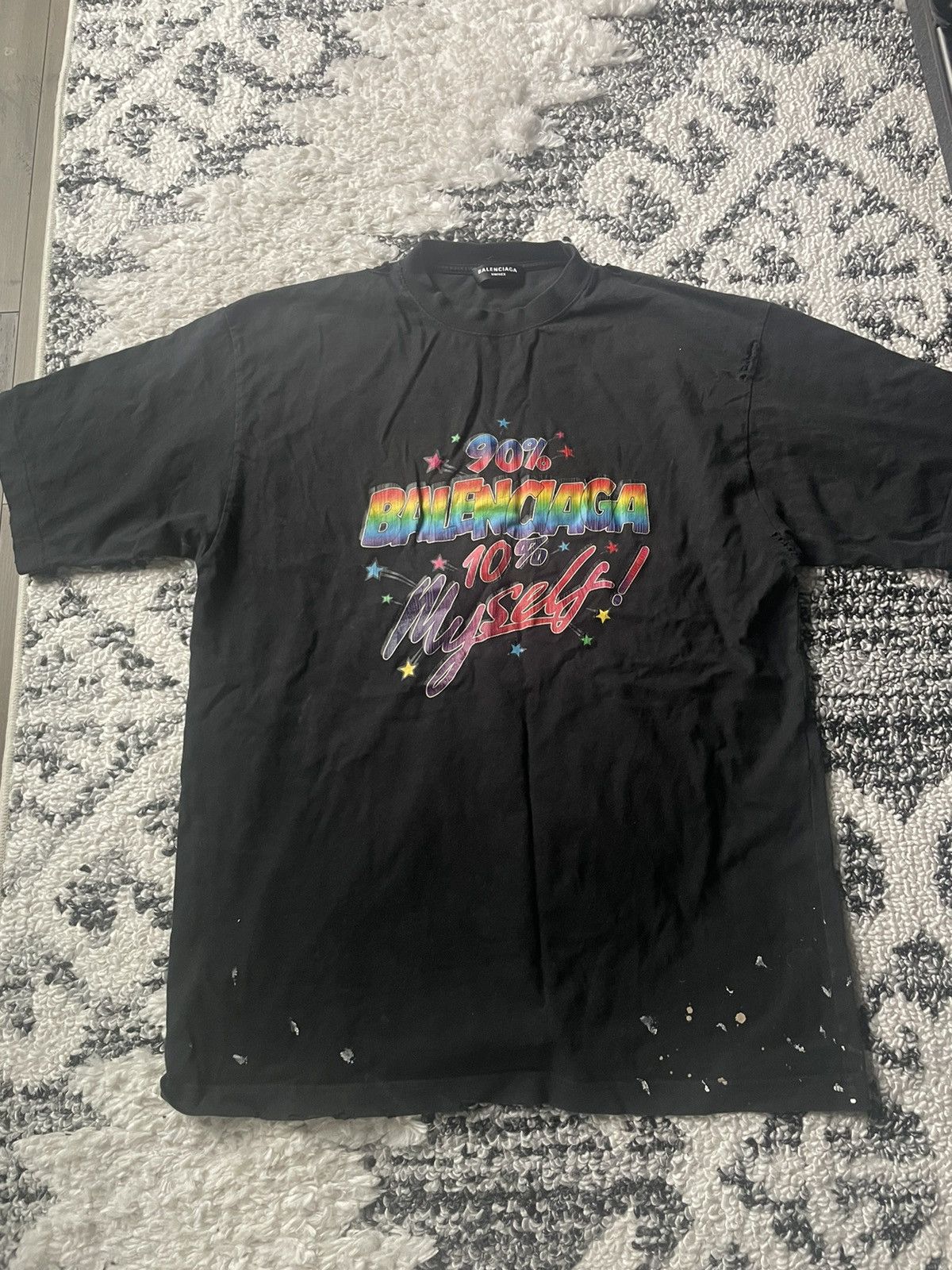 90% balenciaga 10% myself t shirt