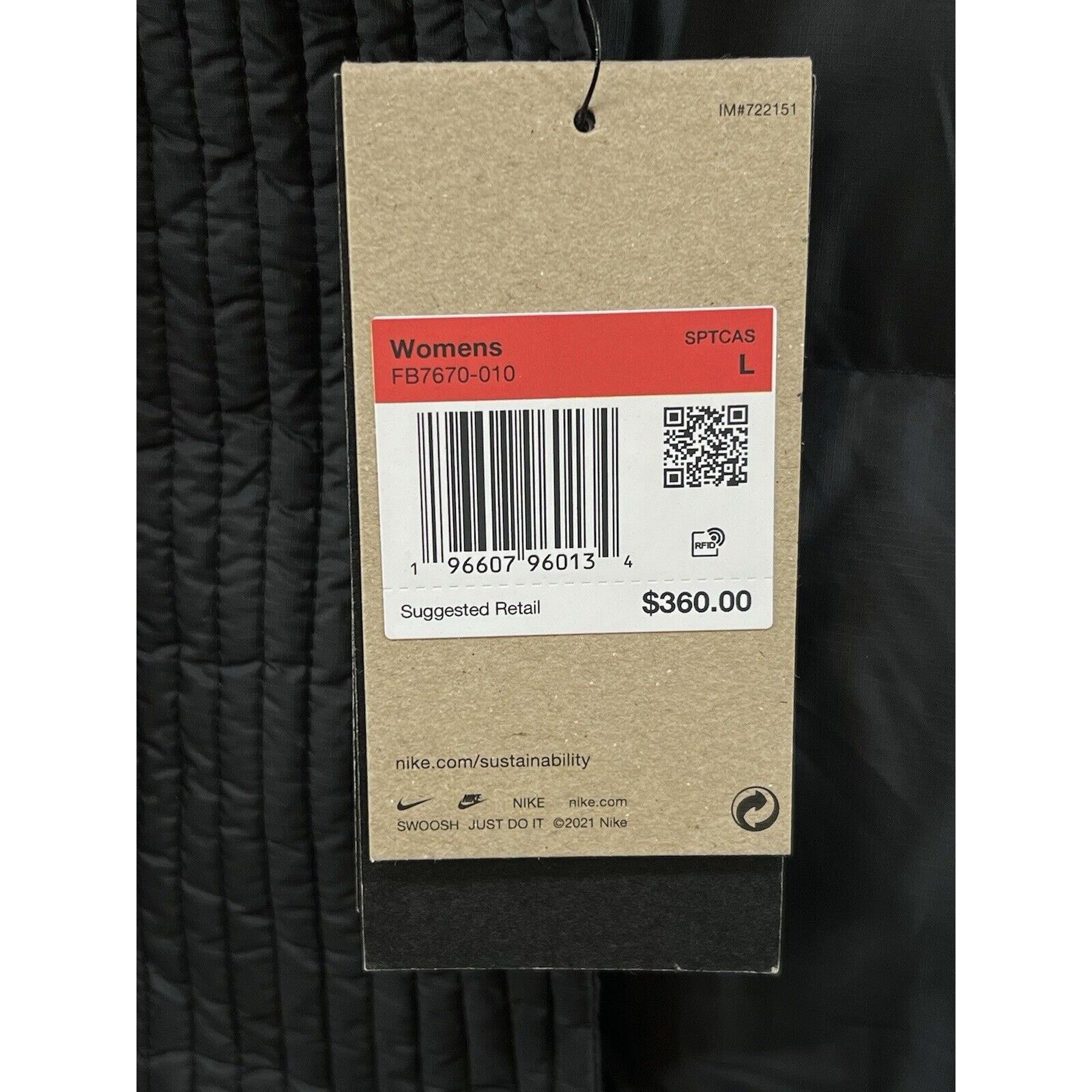 Nike Nike Puffer PrimaLoft® Women's Therma-FIT Oversized Parka Size L / US 10 / IT 46 - 4 Thumbnail