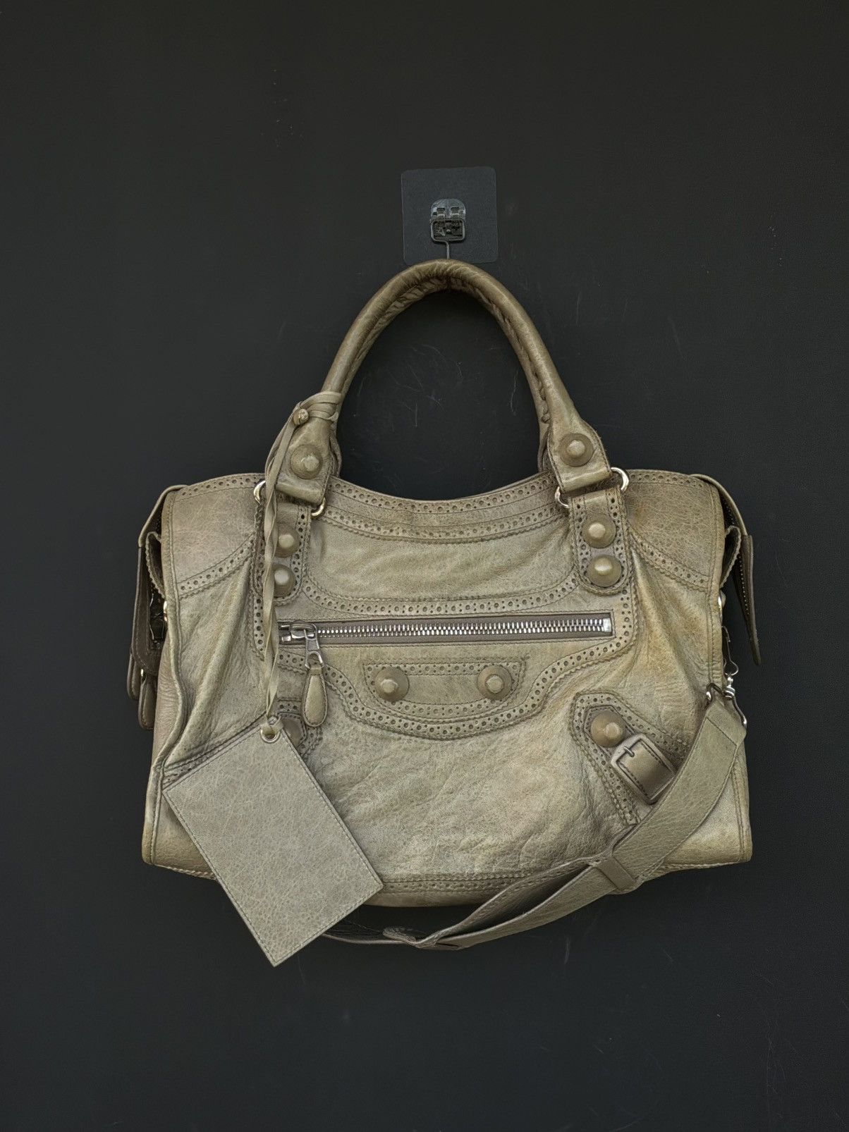 Balenciaga Balenciaga - Classic City - Giant Studs - Beige Lambskin Size ONE SIZE - 1 Thumbnail
