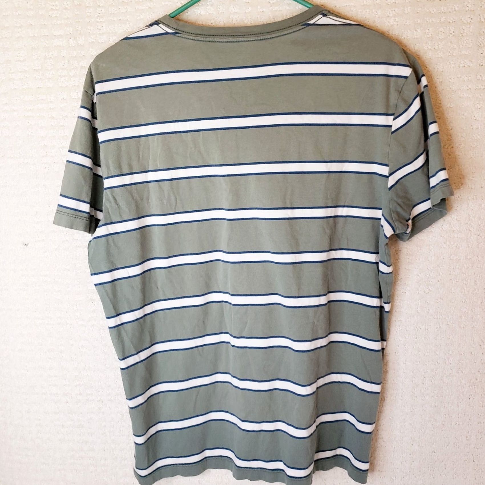 J.Crew J.CREW Shirt Mens L Green Striped Slim Washed Crew Neck Short Sleeve Casual Tee Size US L / EU 52-54 / 3 - 5 Thumbnail