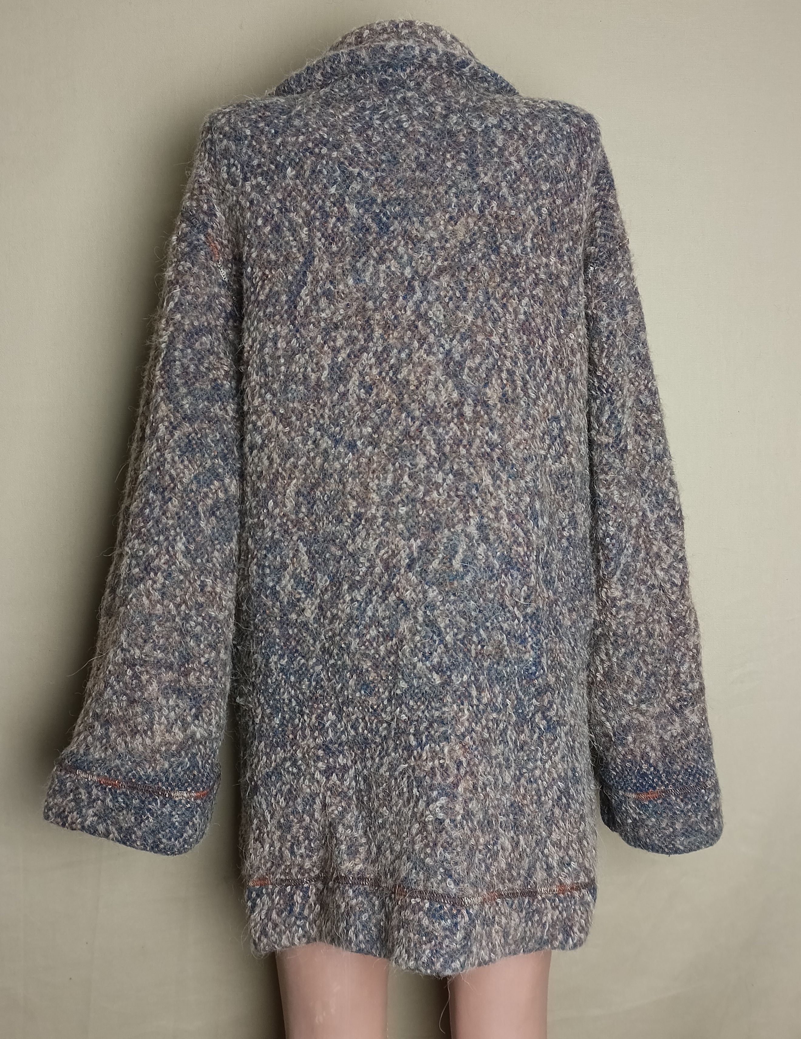 Missoni × Vintage MISSONI Floral 80s Wool Mohair Alpaca Doubleside Coat S Size S / US 4 / IT 40 - 7 Thumbnail