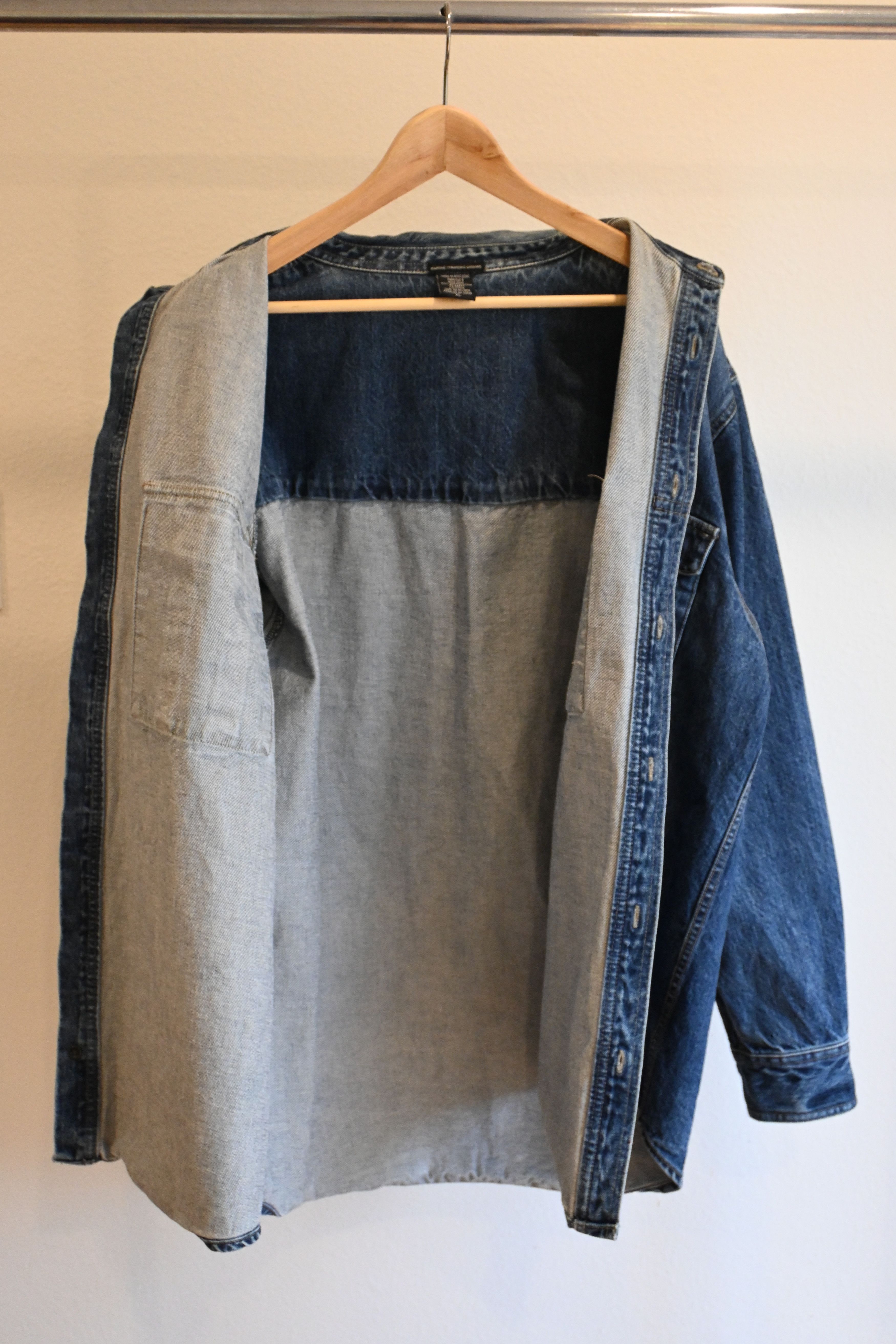 Marithe + Francois Girbaud Denim Shirt Size US XL / EU 56 / 4 - 3 Thumbnail