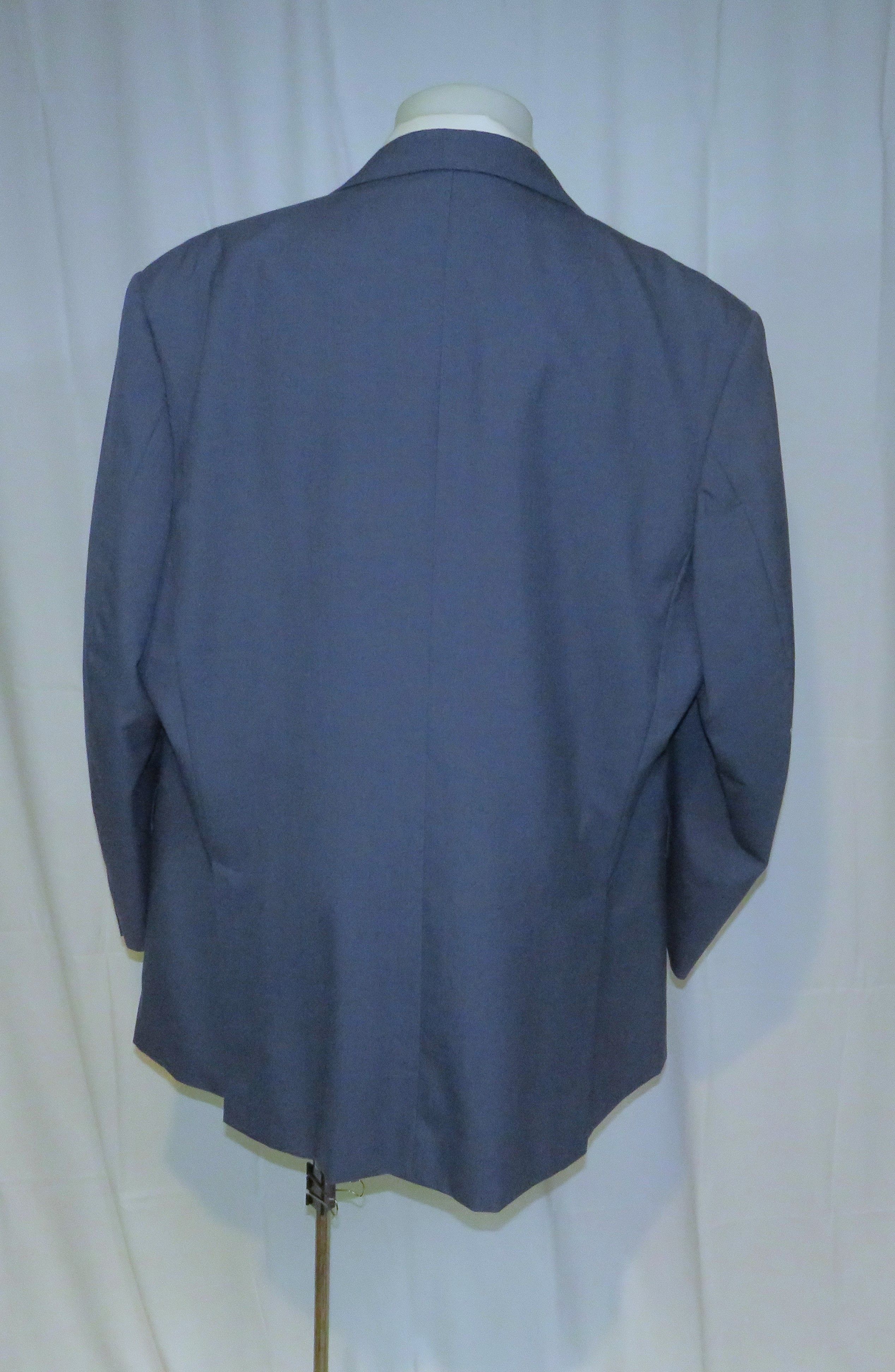 Henry Poole × Savile Row Bespoke Pale Blue Three Button Sport Coat 52XL Size 52L - 9 Thumbnail