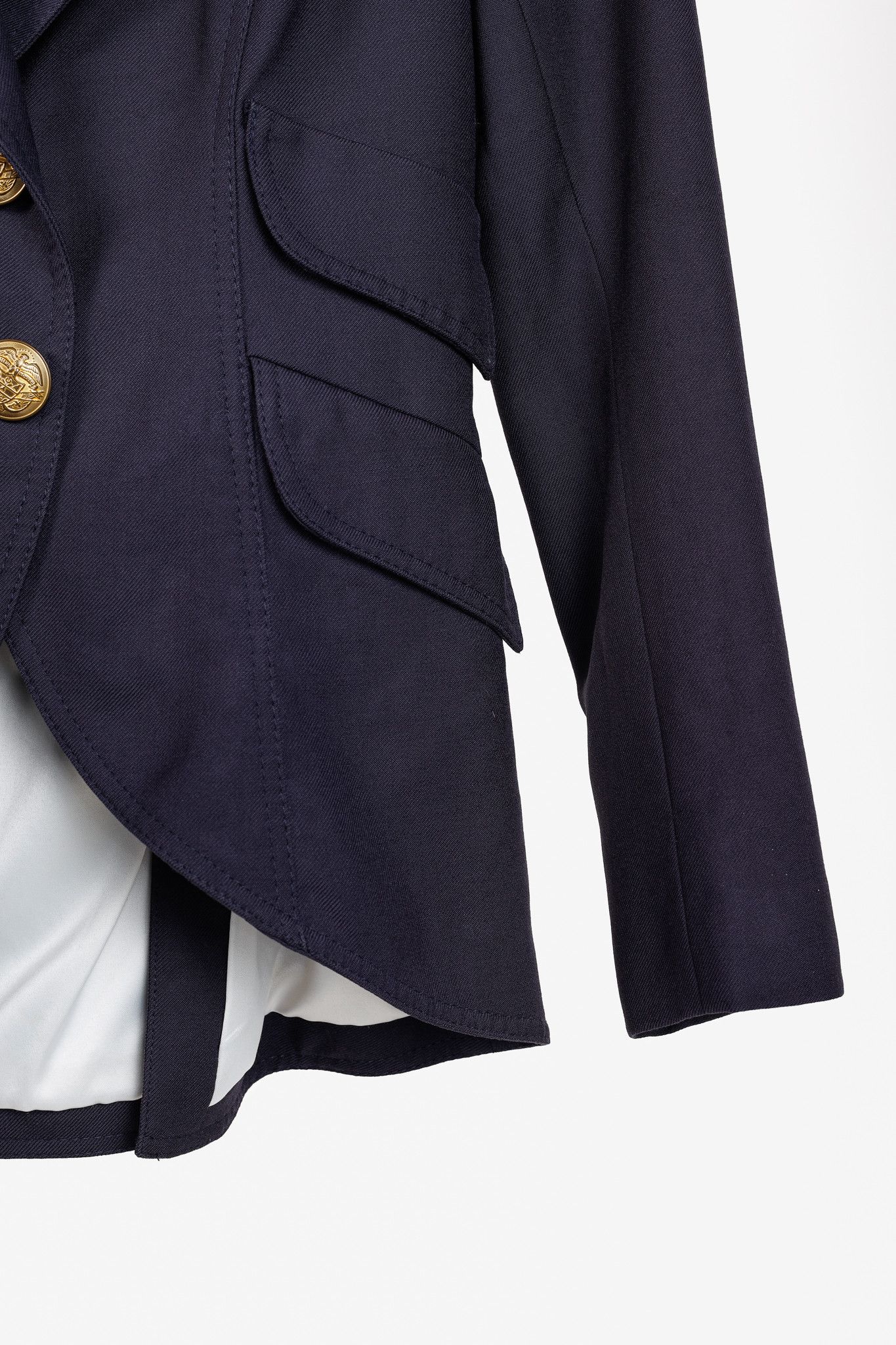 SMYTHE Smythe Navy Wool Twill Equestrian Blazer Size M / US 6-8 / IT 42-44 - 6 Thumbnail