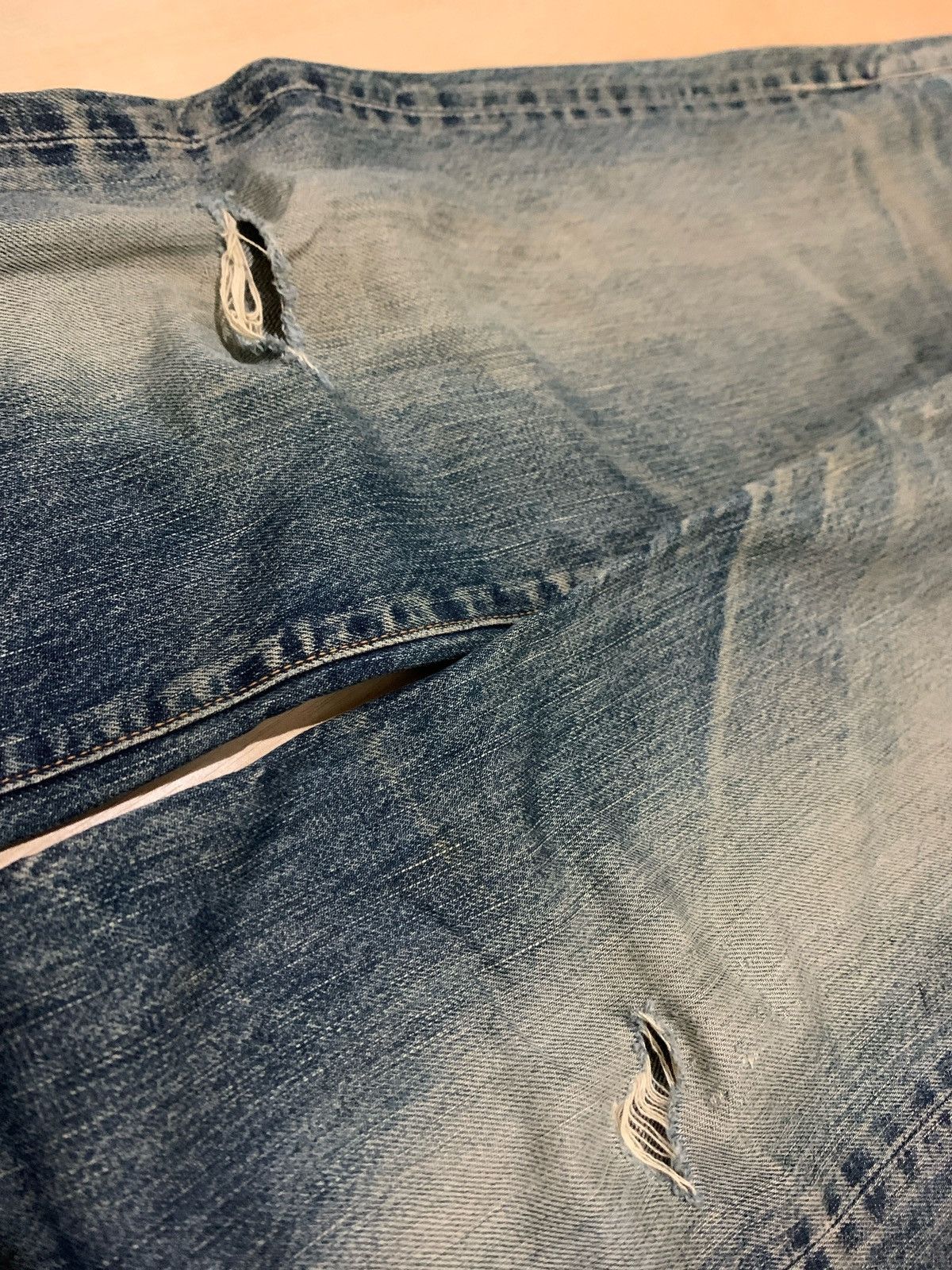 45rpm × Japanese Brand Vintage R by 45rpm Distressed Denim Made In Japan Size US 31 - 6 Thumbnail