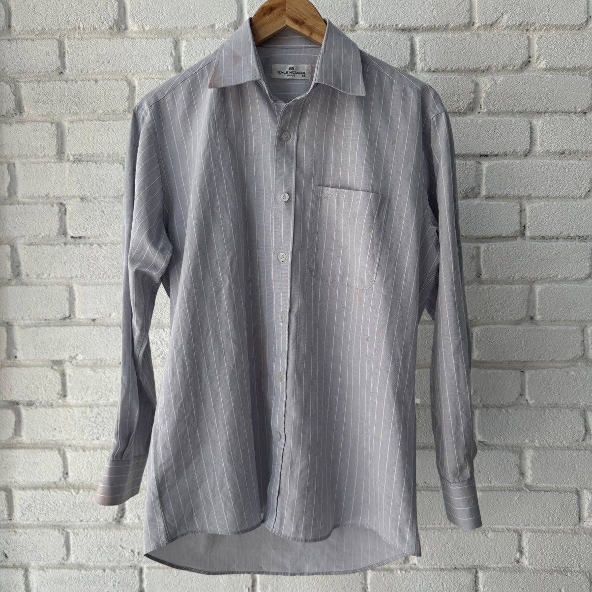 Balenciaga Vintage Balenciaga Stripes Shirt Size US M / EU 48-50 / 2 - 1 Thumbnail
