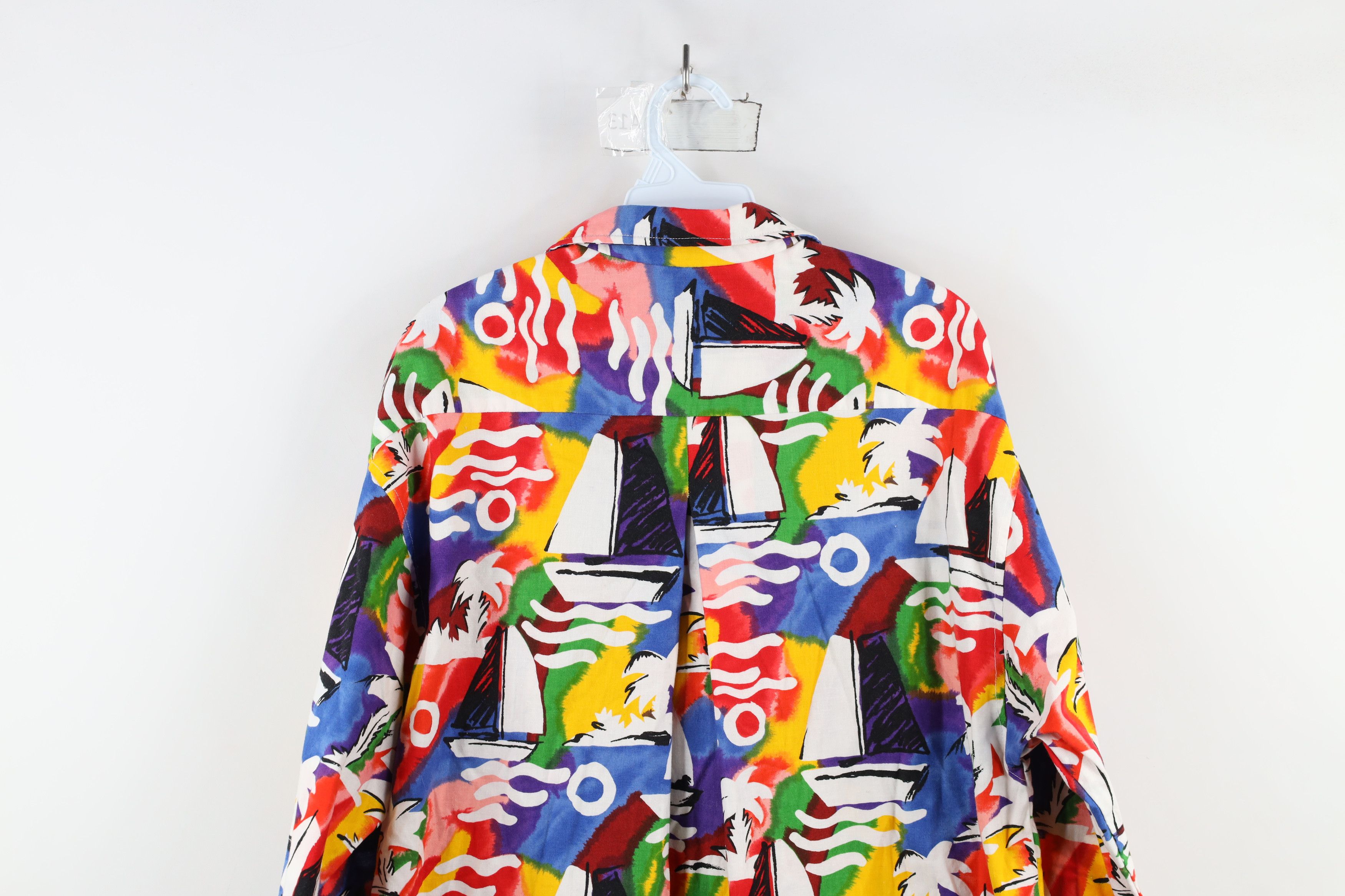 Vintage Vintage 90s Streetwear Rainbow Beach Tunic Button Shirt Size L / US 10 / IT 46 - 10 Thumbnail