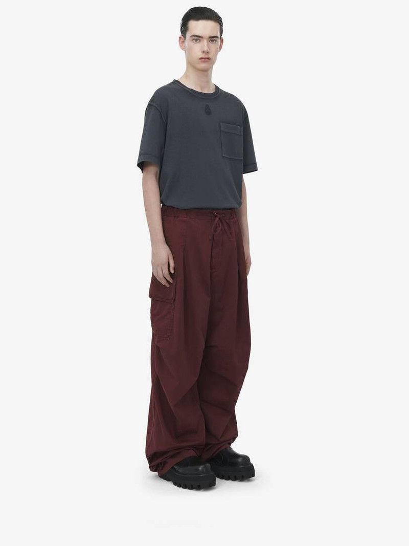 Alexander McQueen o1srvl11e0226 Pleated Cargo Trousers In Bordeaux Size US 34 / EU 50 - 3 Thumbnail