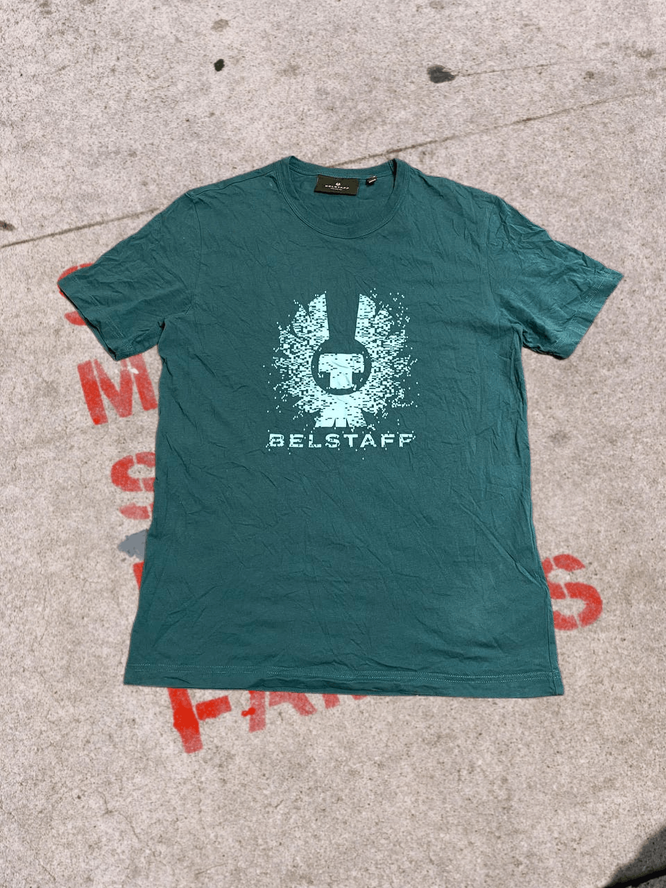 Belstaff BELSTAFF FADED TEE LOGO PRINT SHORT SLEEVE COTTON T-SHIRT Size US M / EU 48-50 / 2 - 1 Thumbnail