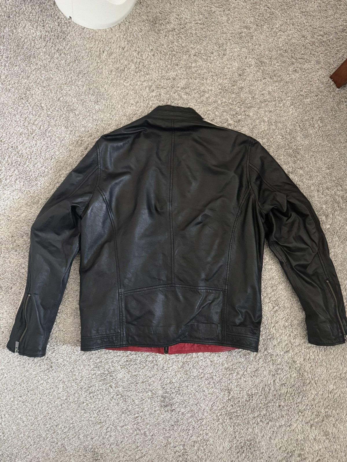 Other Red Leather Motorcycle Jacket Mens Medium Size US M / EU 48-50 / 2 - 2 Thumbnail