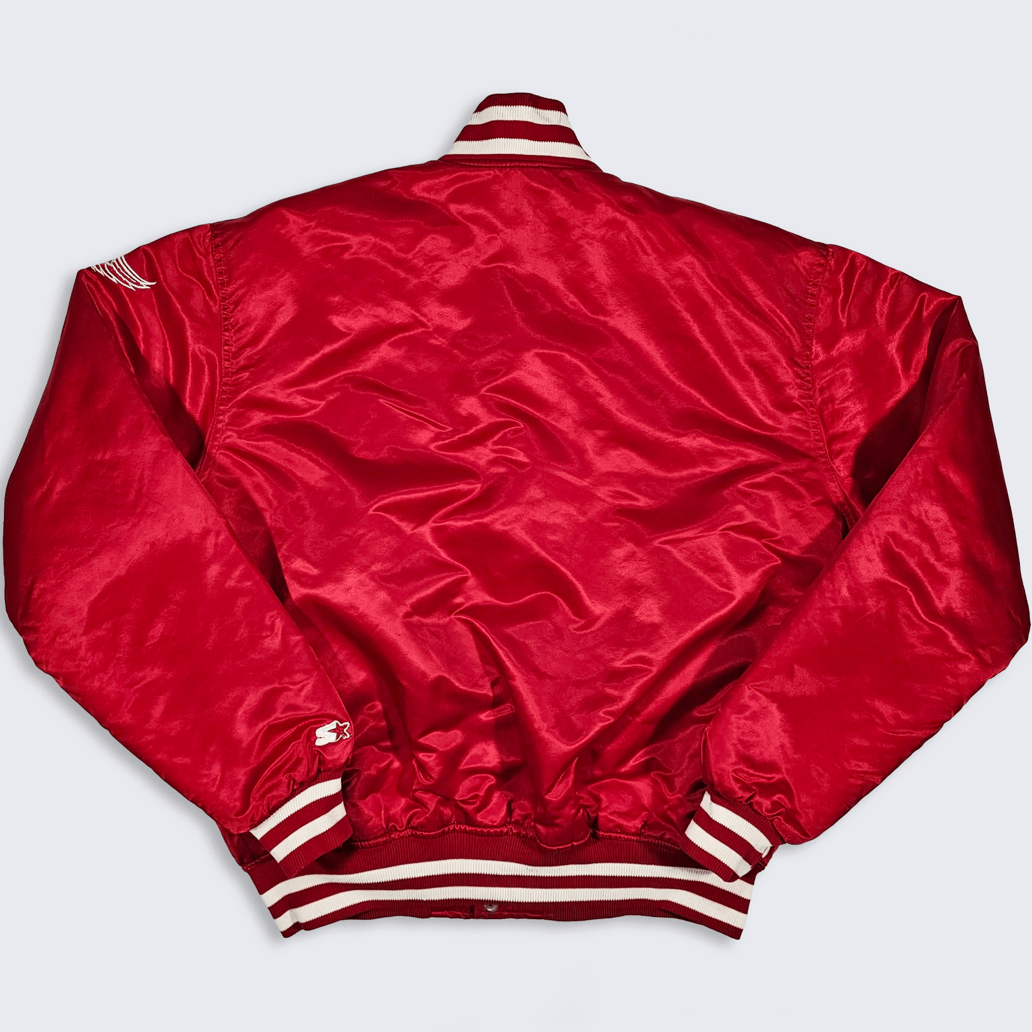 NHL Detroit Red Wings Vintage 80s Starter Satin Bomber Jacket Size US XL / EU 56 / 4 - 2 Thumbnail