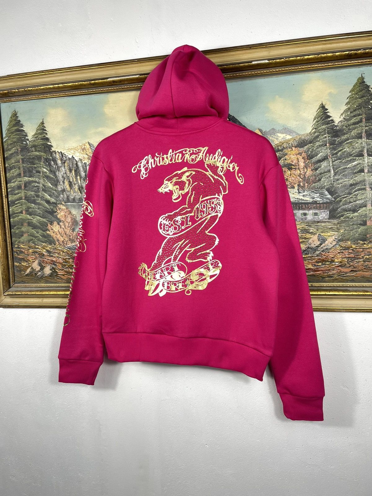 Christian Audigier × Ed Hardy × Vintage Ed Hardy Retro 00s Hoodie Sweatshirt Affliction Grunge Size US M / EU 48-50 / 2 - 7 Thumbnail
